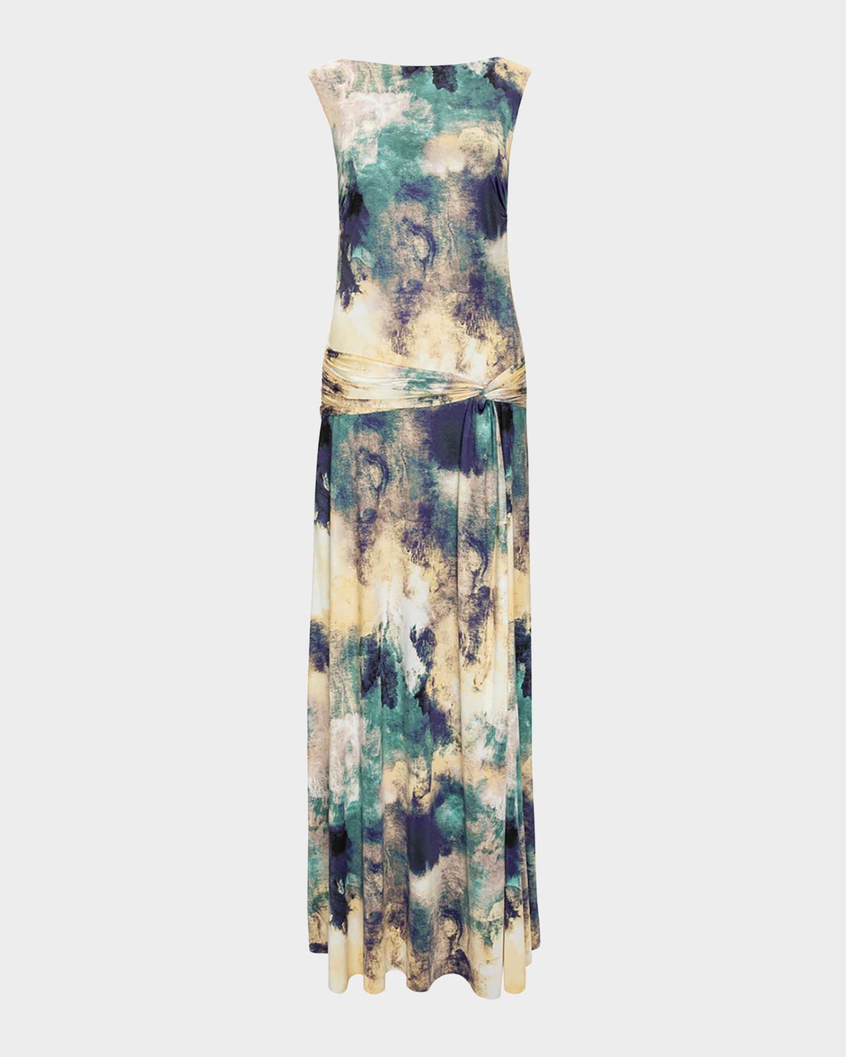 MISA Los Angeles Safira Abstract Jersey Maxi Dress