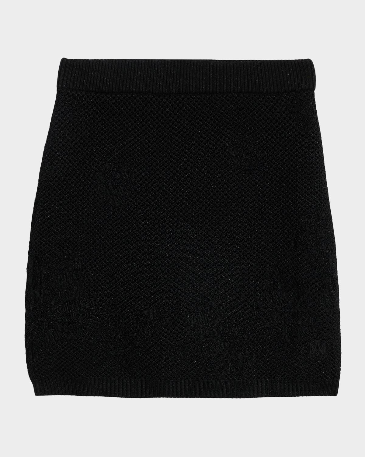 Amiri Floral Crochet Mini Skirt