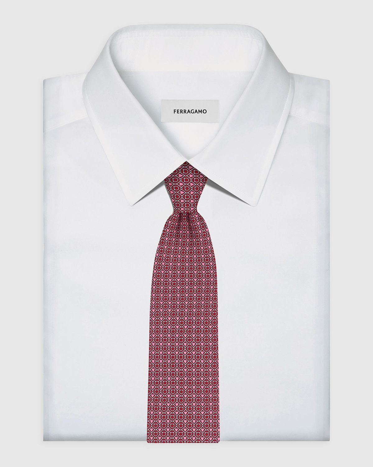 Ferragamo Men 's Heart and Gancio Silk Tie | Thumbnail 4