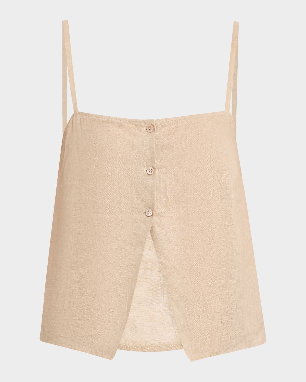 FRAME The Linen Button Top