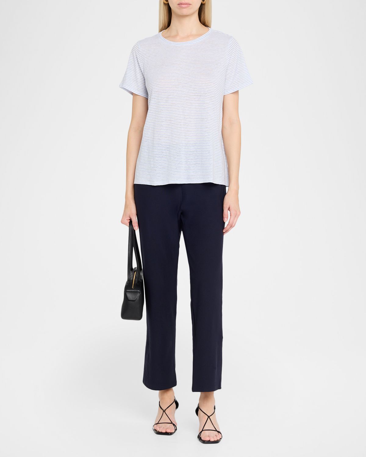 Eileen Fisher Striped Crewneck Tee