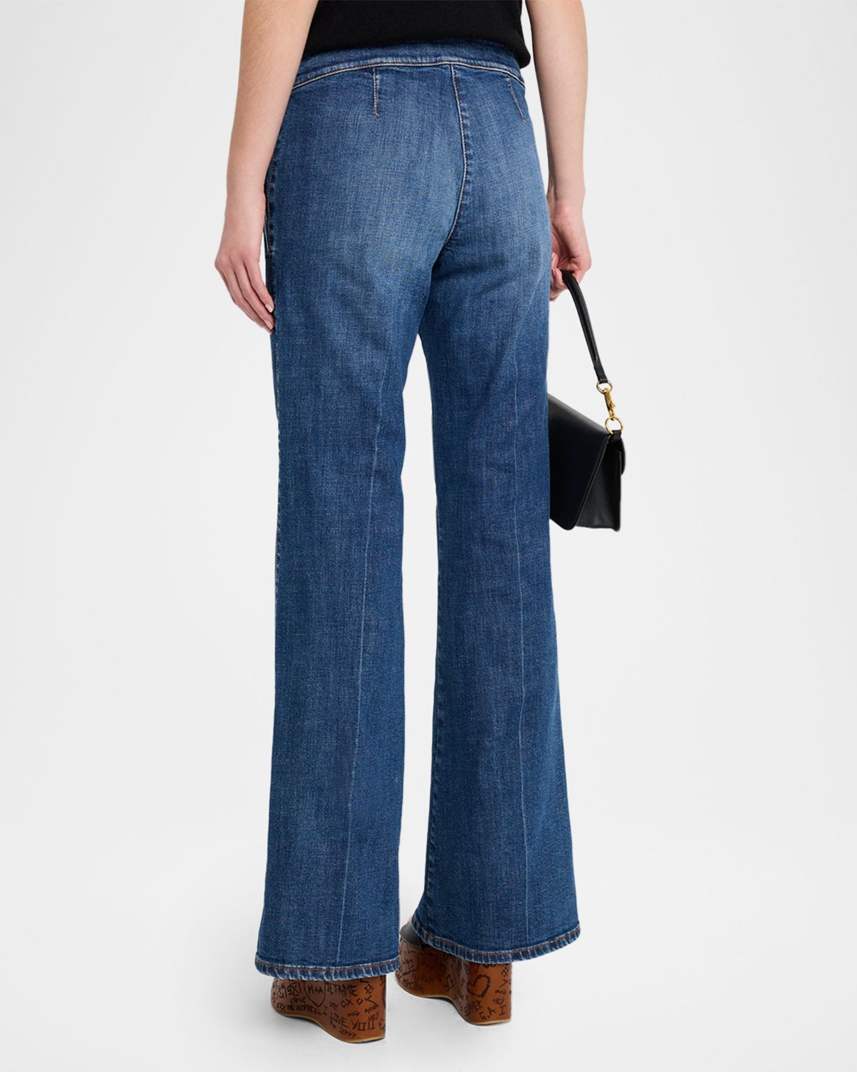 Maison Common Mid-Rise Flare Sailor Jeans | Thumbnail 3 Maison Common Mid-Rise Flare Sailor Jeans | Thumbnail 3