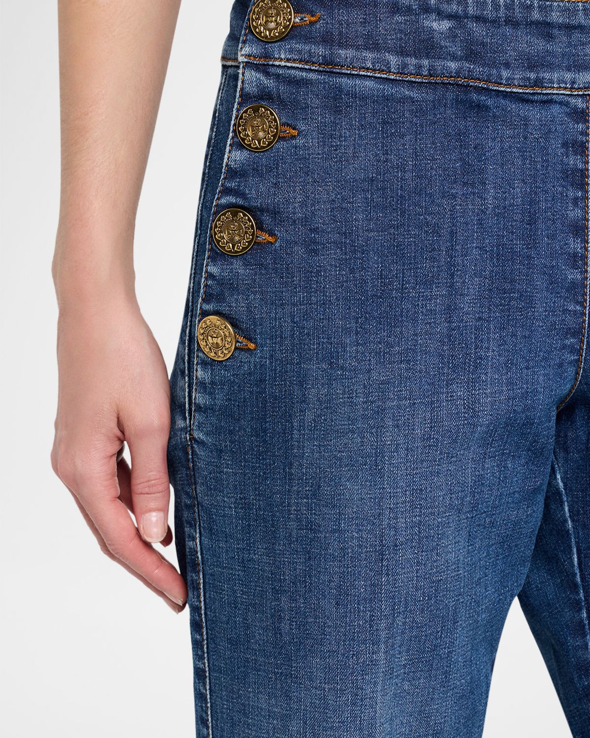 Maison Common Mid-Rise Flare Sailor Jeans | Thumbnail 5 Maison Common Mid-Rise Flare Sailor Jeans | Thumbnail 5