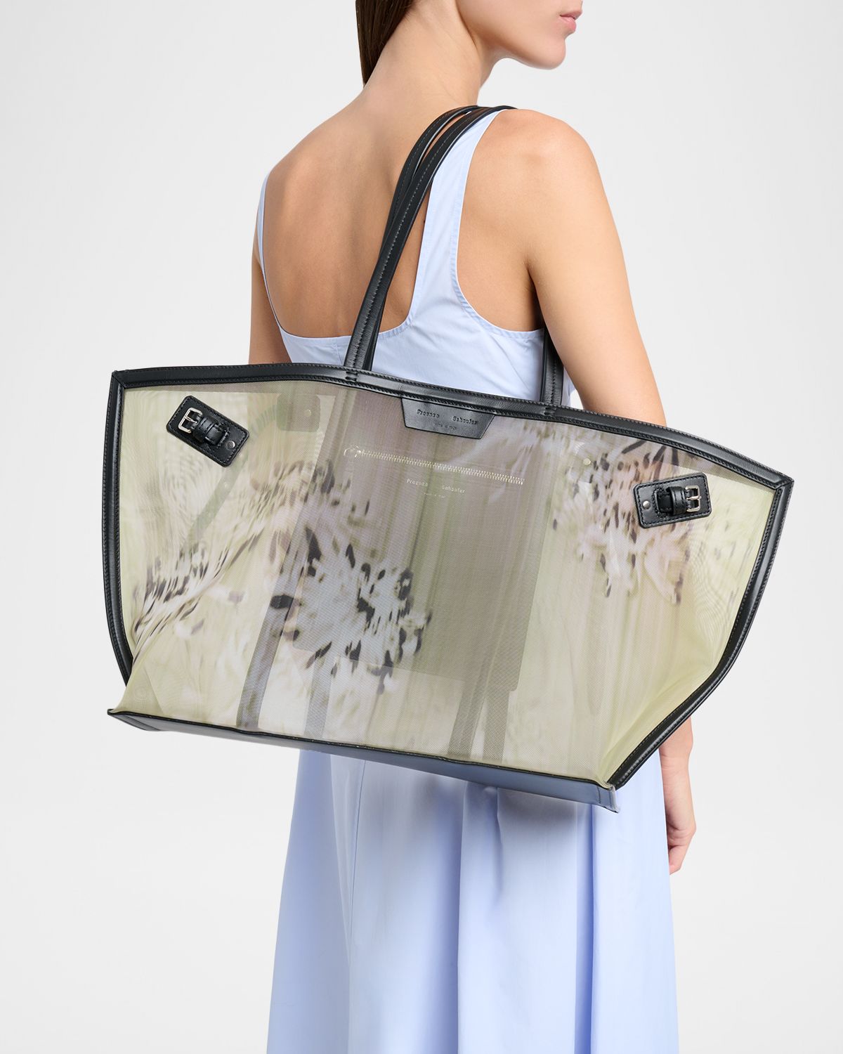 Proenza Schouler Days Printed Mesh Carryall Tote Bag