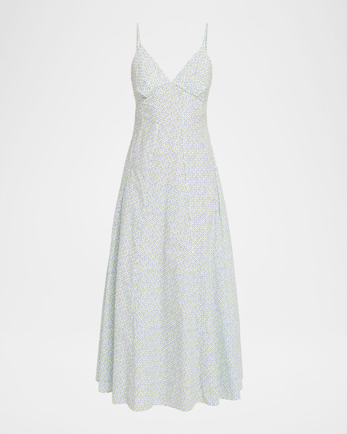 Rosie Assoulin Geo-Print Cotton Cami Maxi Dress