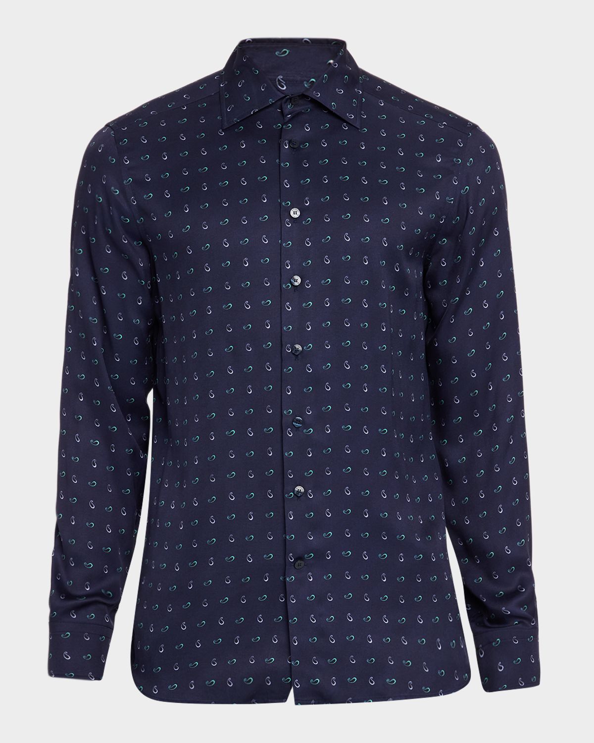 Etro Men 's Micro Paisley Twill Shirt