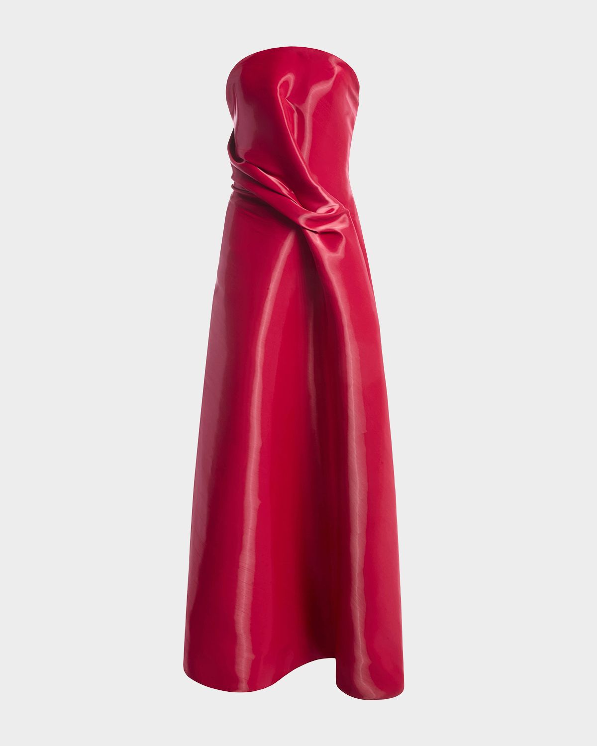 Kate Barton Kate Strapless Liquid-Effect Draped Gown