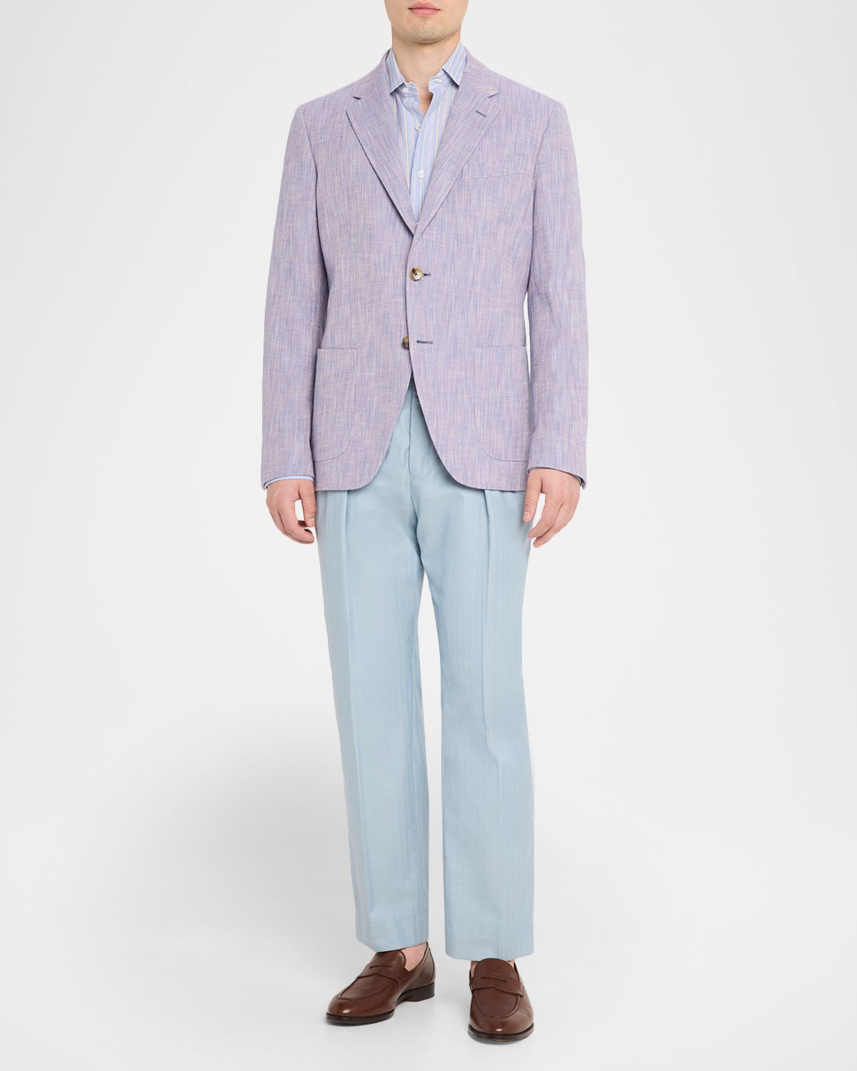 Etro Men 's Multicolor Cotton Paisley-Lined Sport Coat - Men's Clothing