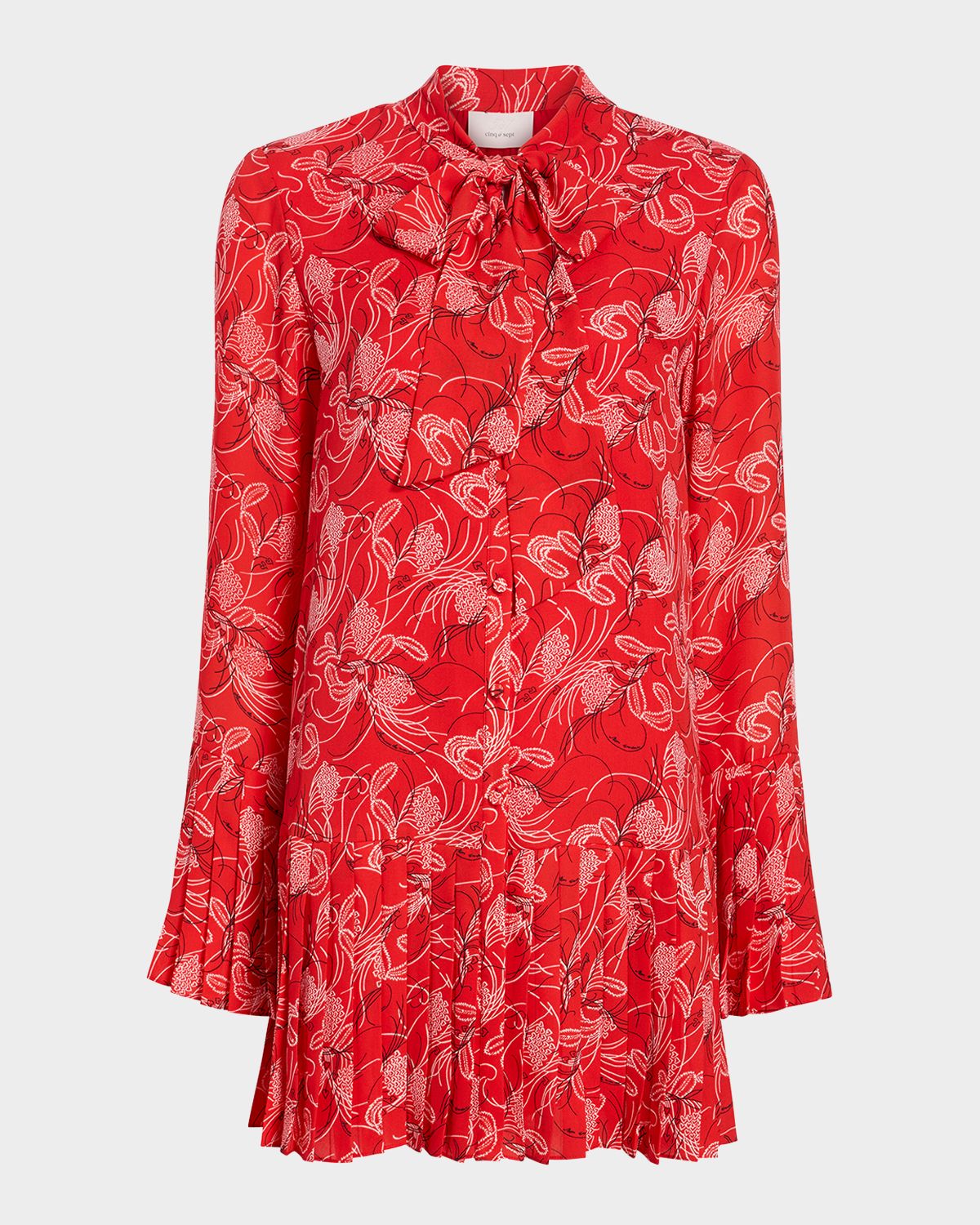 Cinq a Sept Alinda Botanical Floral Shirtdress