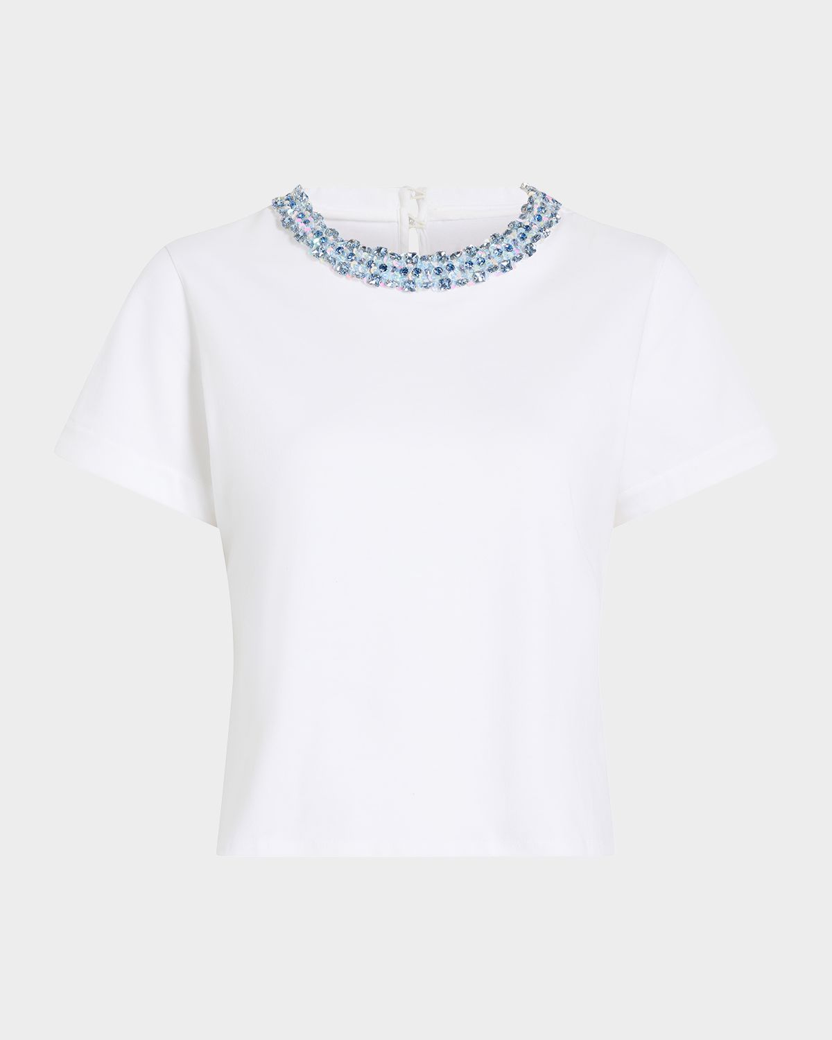 Cinq a Sept Danielle Rhinestone Collar Tee