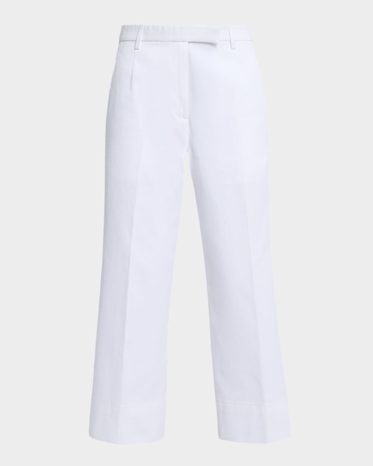 Thom Browne Striped-Trim Straight-Leg Ankle Trousers