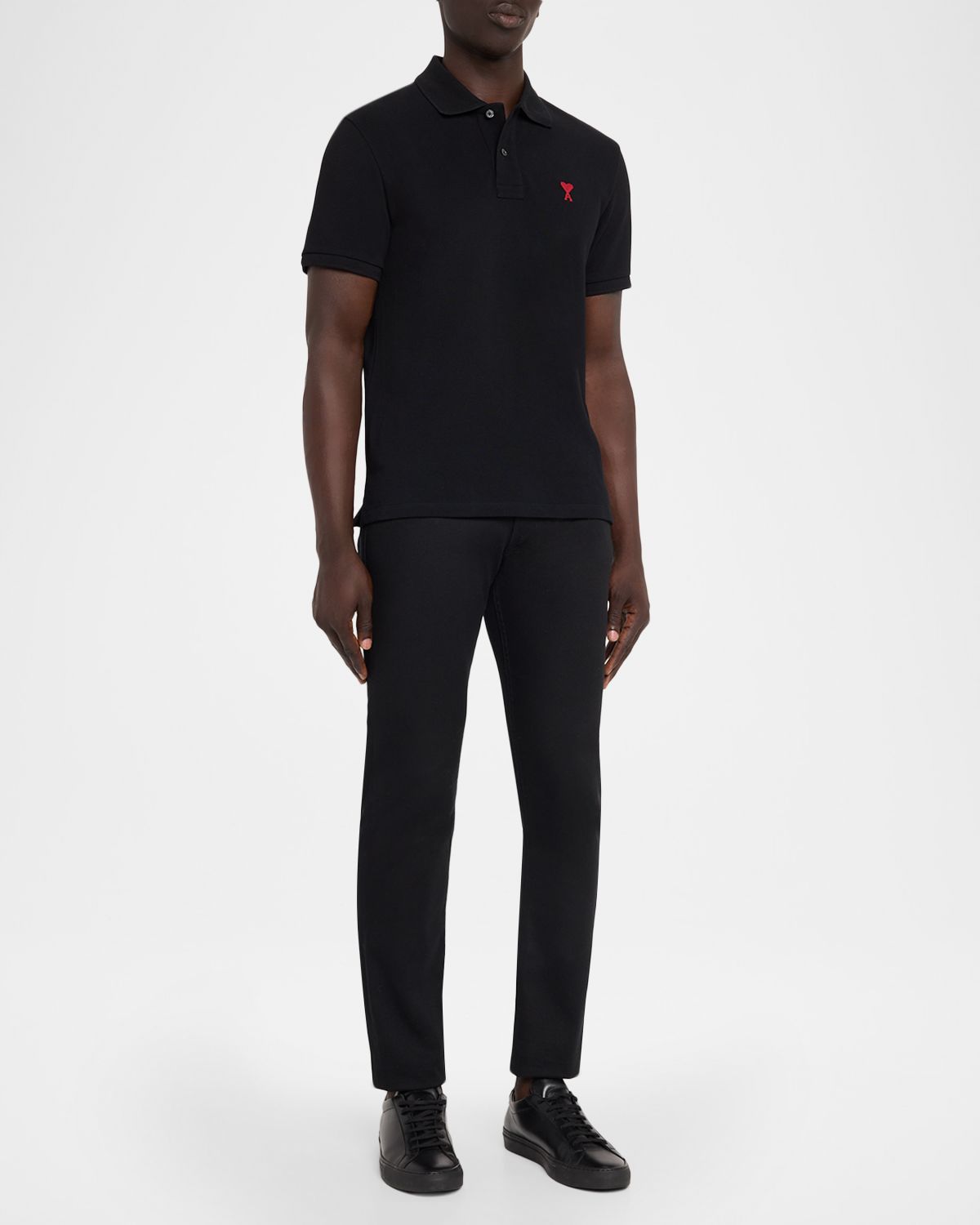 Ami Paris Men 's Ami de Coeur Cotton Polo Shirt | Thumbnail 5 Ami Paris Men 's Ami de Coeur Cotton Polo Shirt | Thumbnail 5
