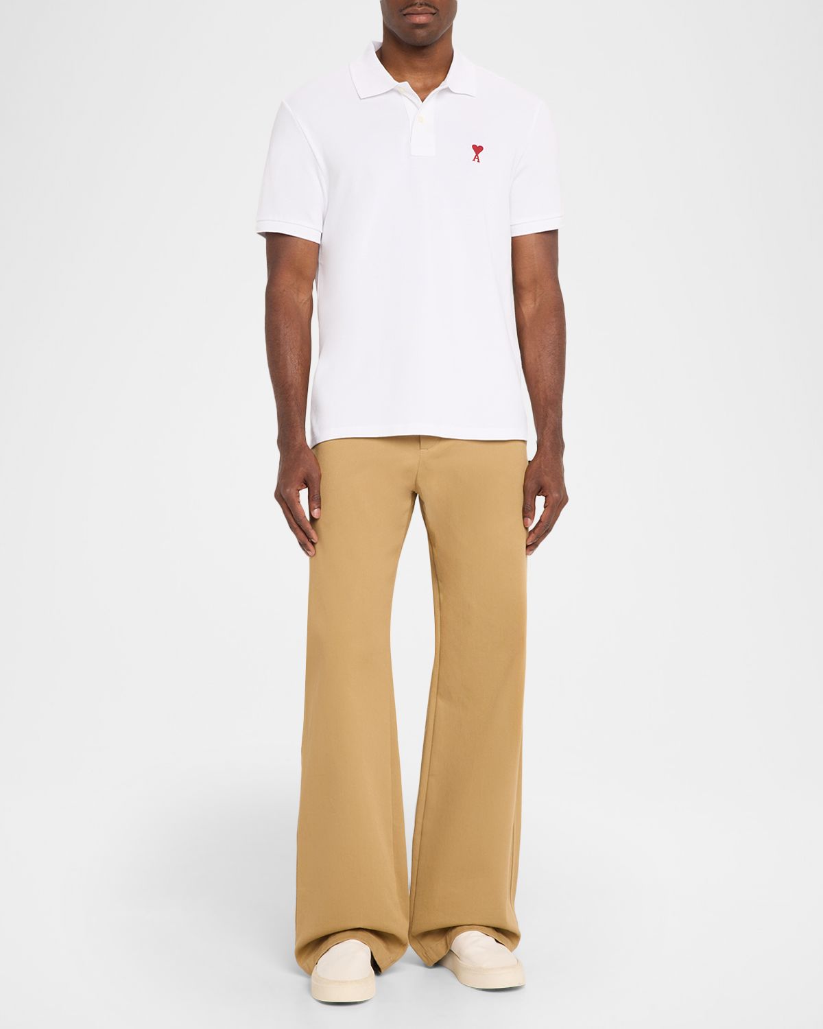 Ami Paris Men 's Ami de Coeur Cotton Polo Shirt