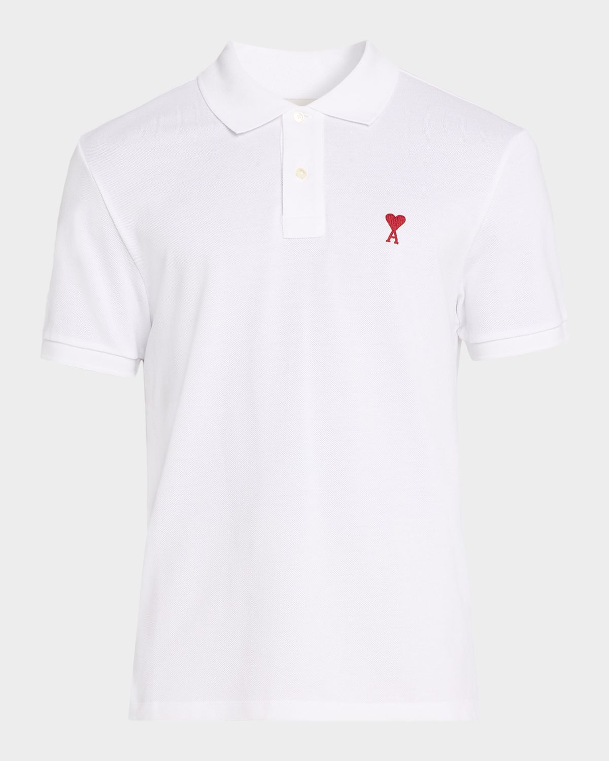 Ami Paris Men 's Ami de Coeur Cotton Polo Shirt