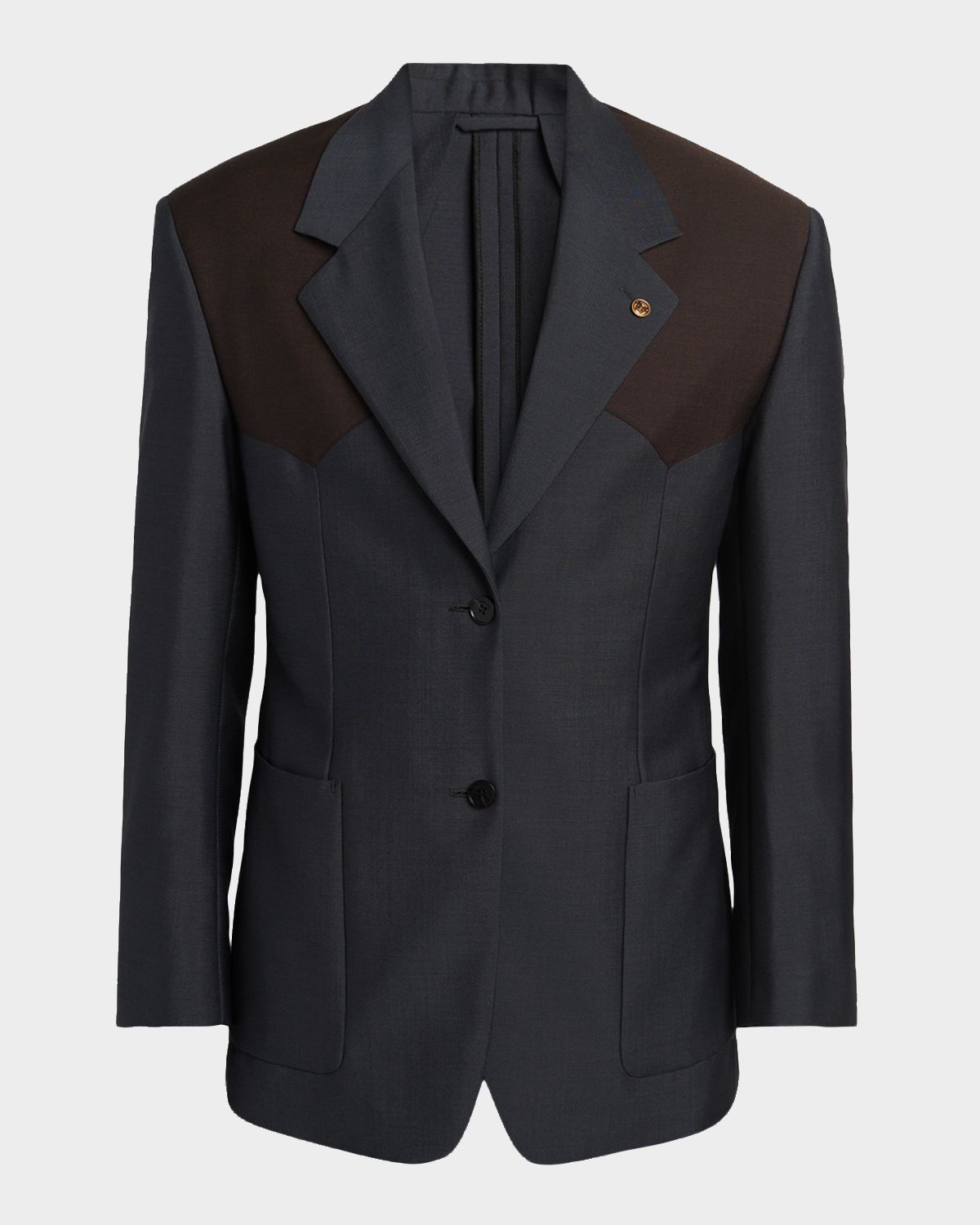 Versace Men 's Single-Breasted Wool Formal Jacket