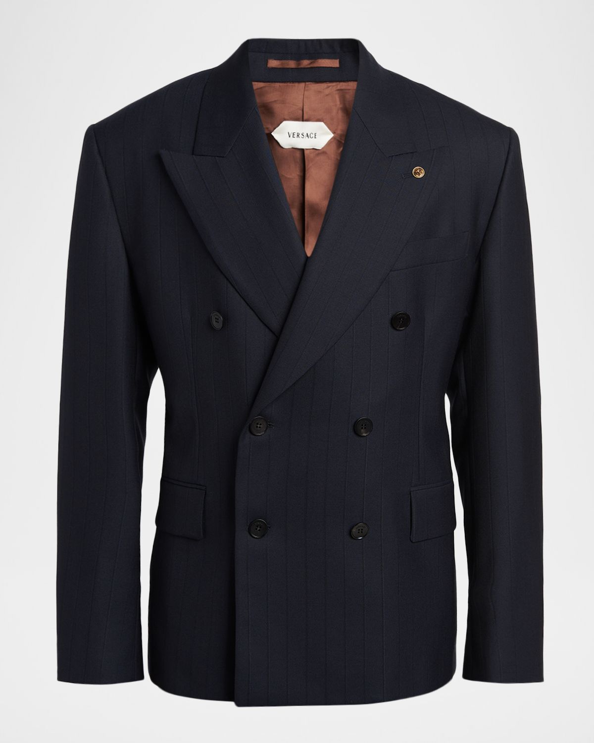 Versace Men 's Pinstriped Wool Formal Jacket
