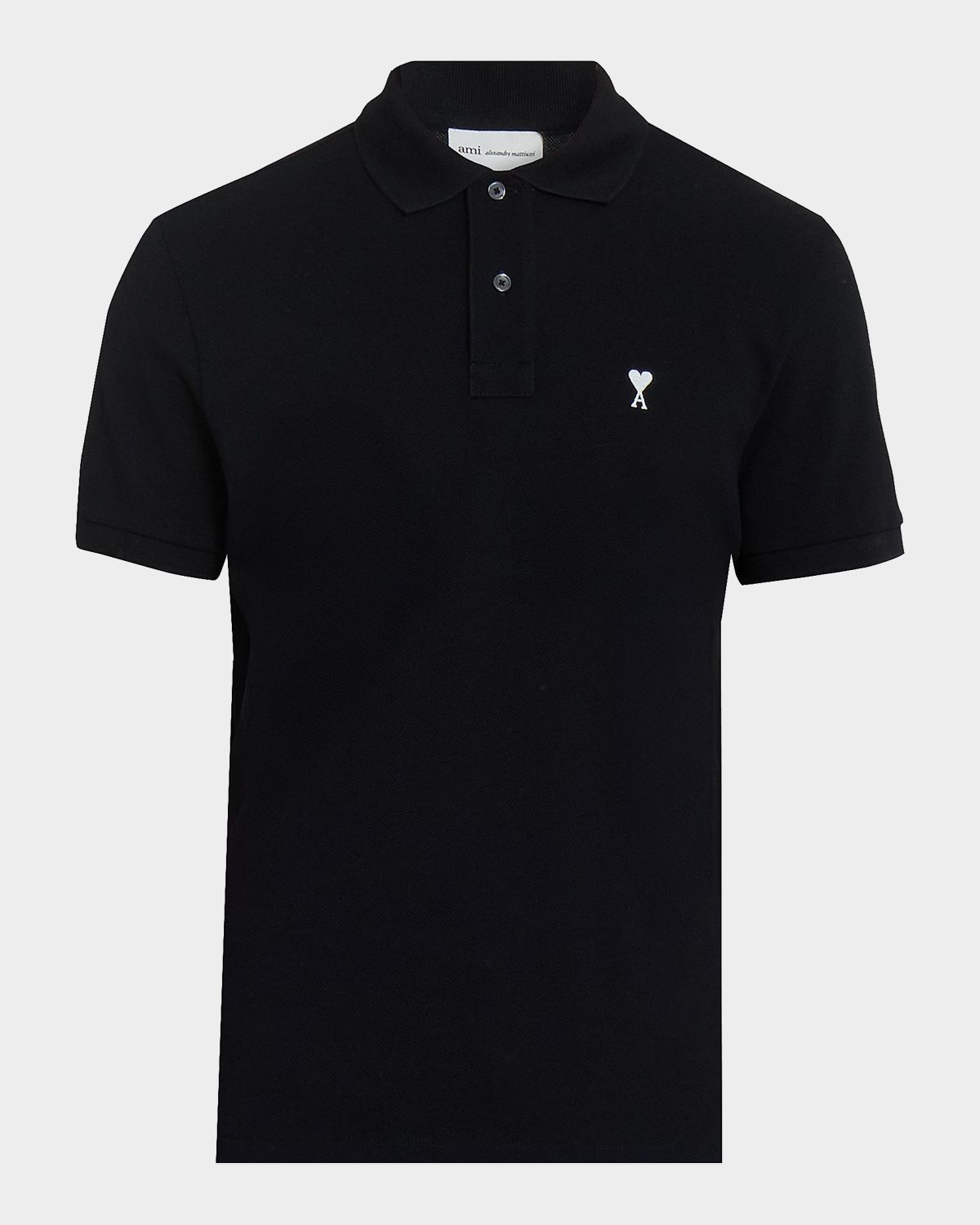 Ami Paris Men 's Cotton Pique Ami De Coeur Polo Shirt | Thumbnail 7 Ami Paris Men 's Cotton Pique Ami De Coeur Polo Shirt | Thumbnail 7