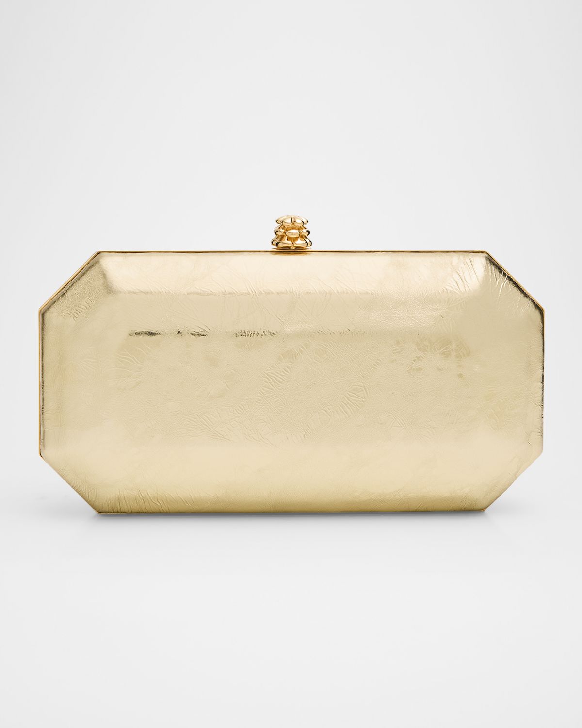 Tyler Ellis Perry Small Metallic Leather Clutch Bag