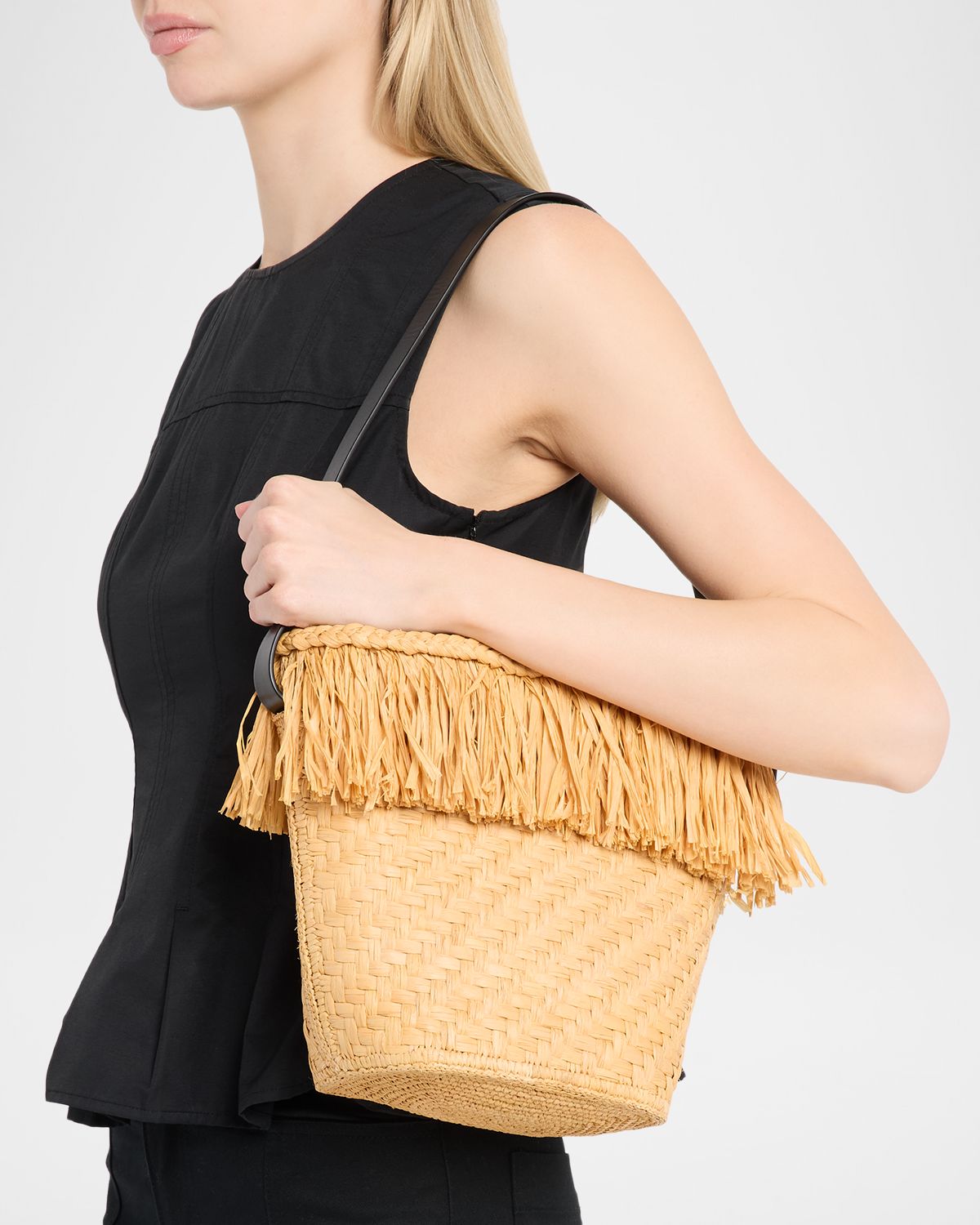 Proenza Schouler Fringe-Trim Raffia Bucket Bag | Thumbnail 6 Proenza Schouler Fringe-Trim Raffia Bucket Bag | Thumbnail 6