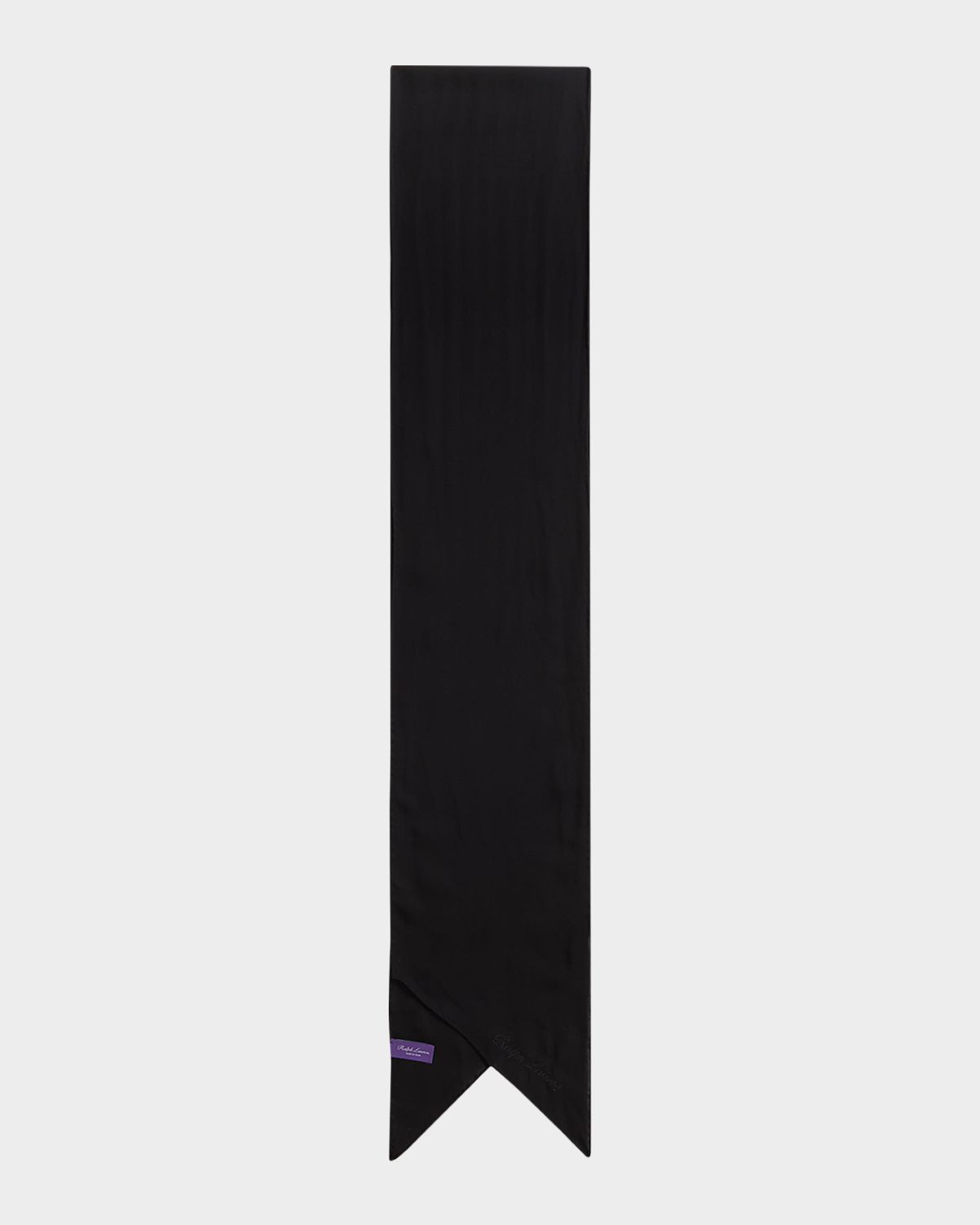 Ralph Lauren Collection Long Narrow Airy Fluid Satin Scarf