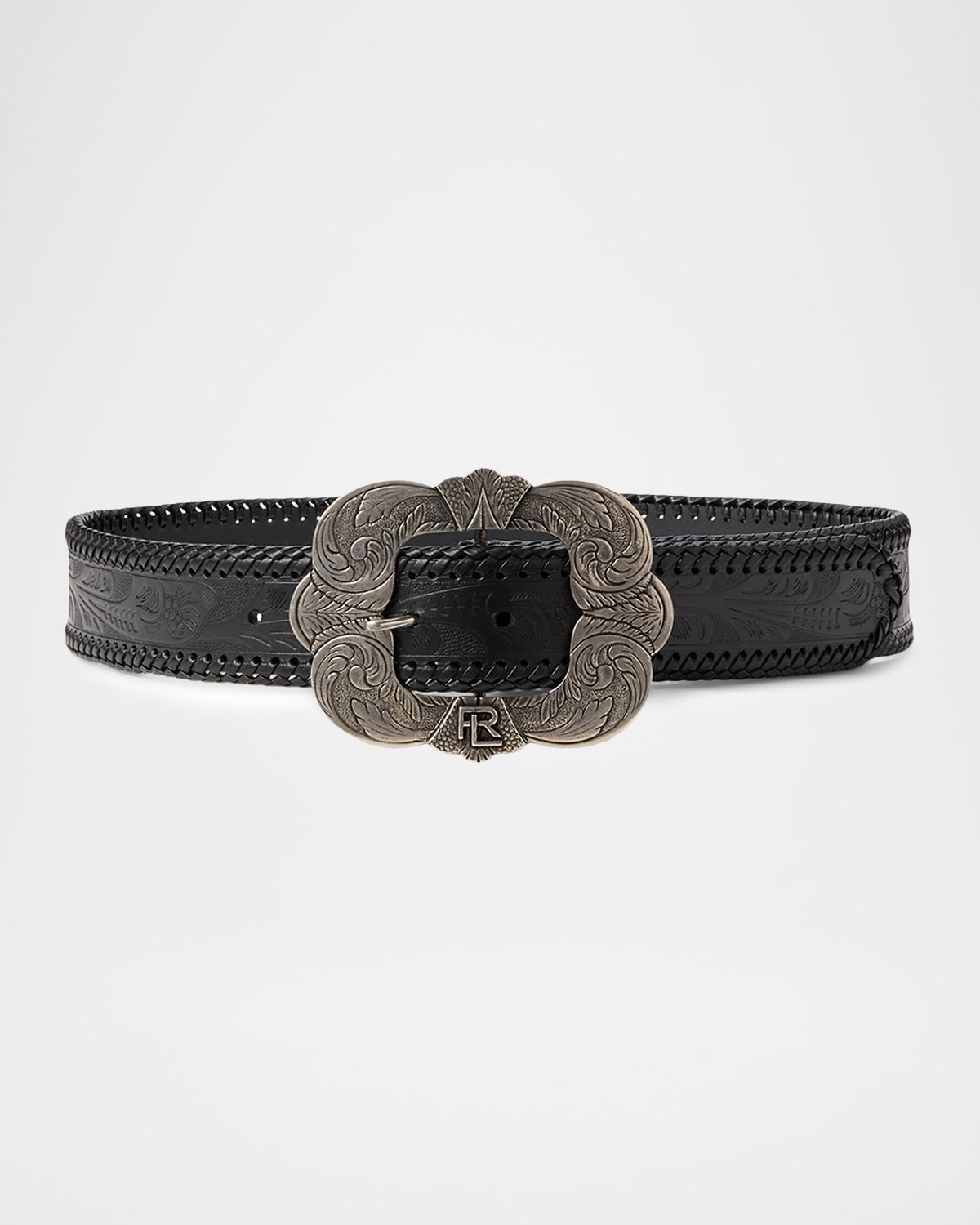 Ralph Lauren Collection Embossed Leather Western Belt