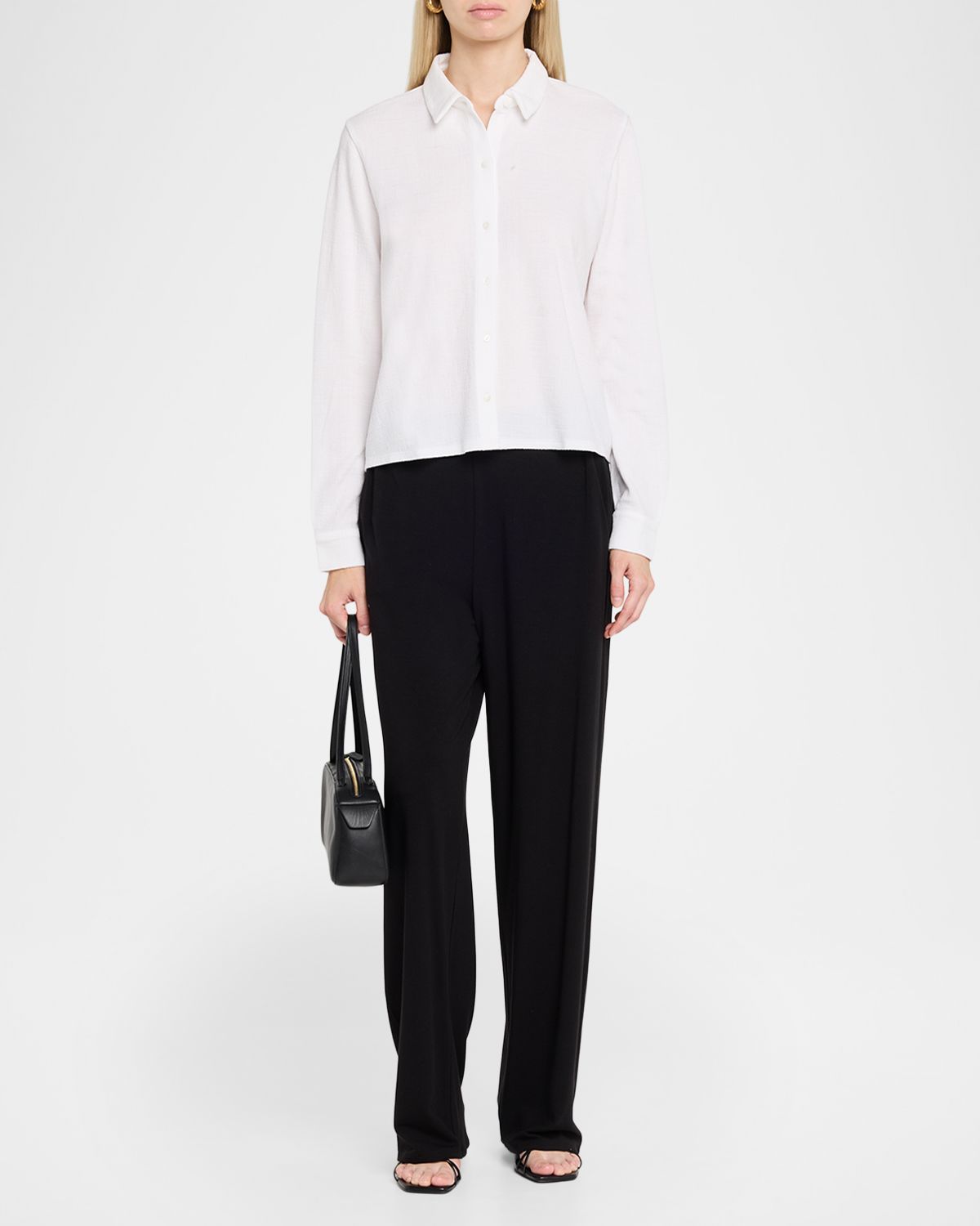 Eileen Fisher Textural Button-Down Shirt