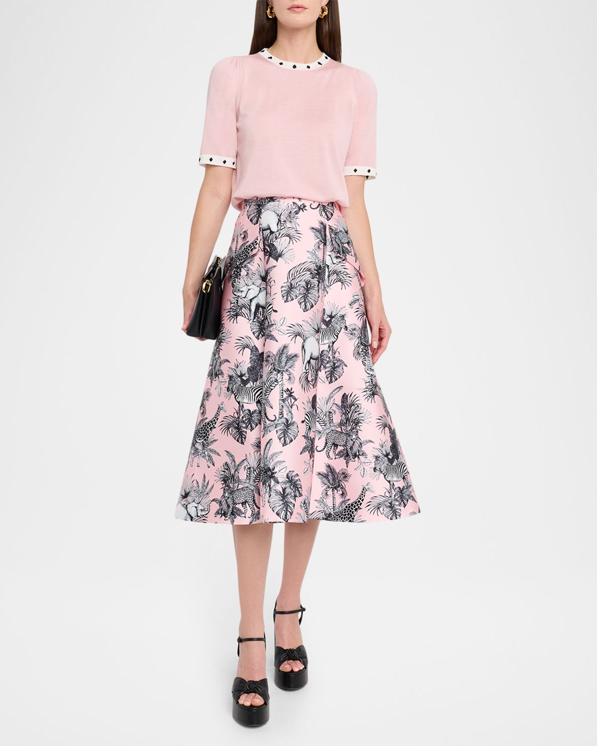 Maison Common Short-Sleeve Cashmere-Blend Sweater