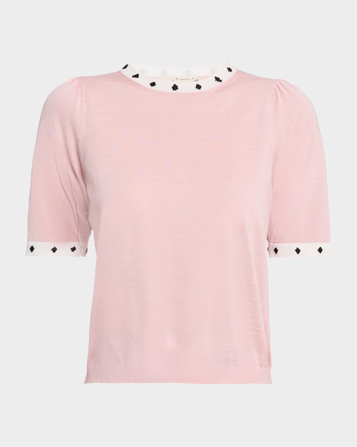 Maison Common Short-Sleeve Cashmere-Blend Sweater