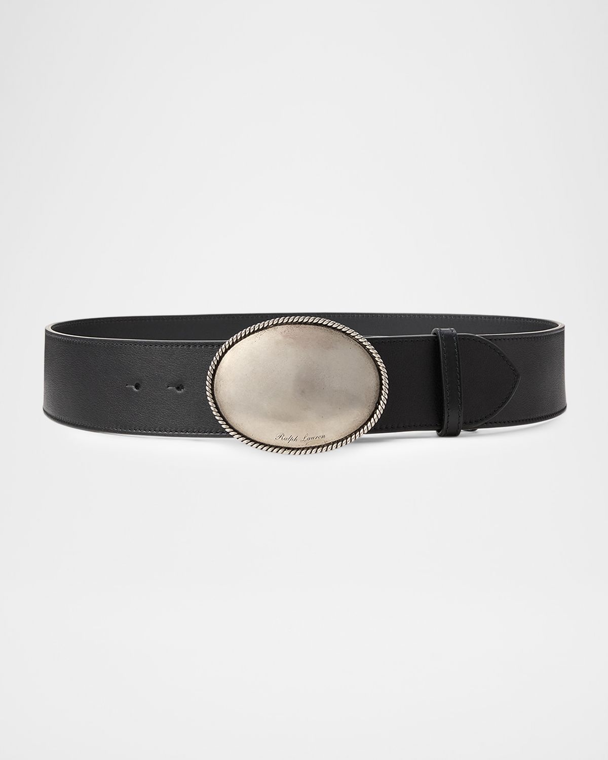 Ralph Lauren Collection Round Buckle Leather Belt, 50mm