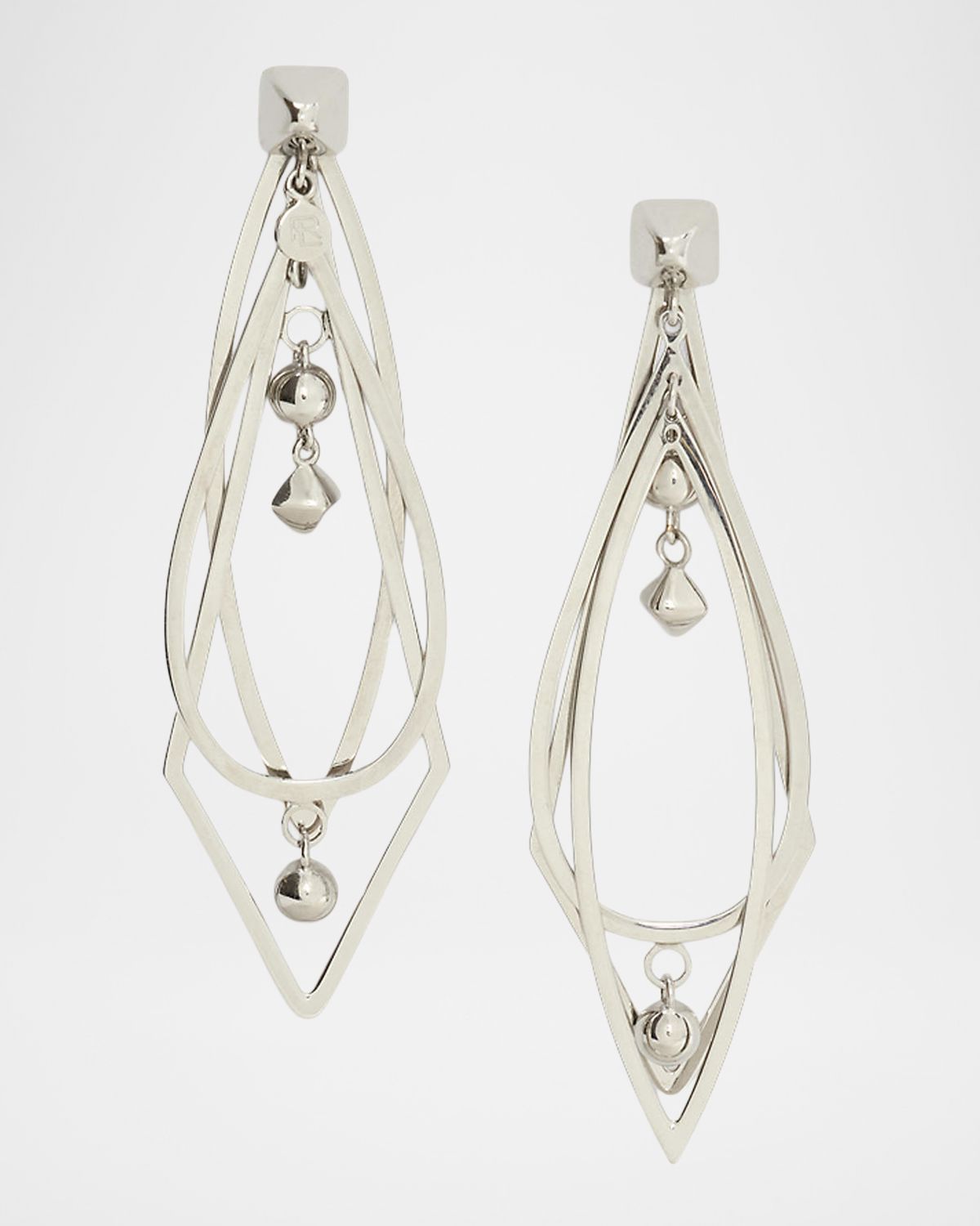 Ralph Lauren Collection Brass Tear Hoop Dangle Earrings