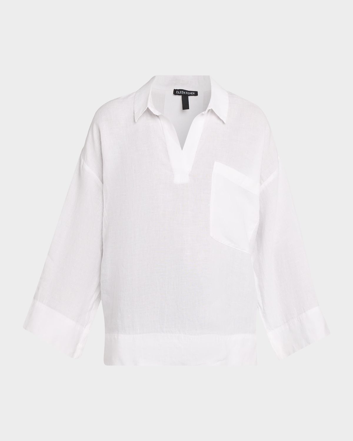 Eileen Fisher Boxy Organic Linen Shirt