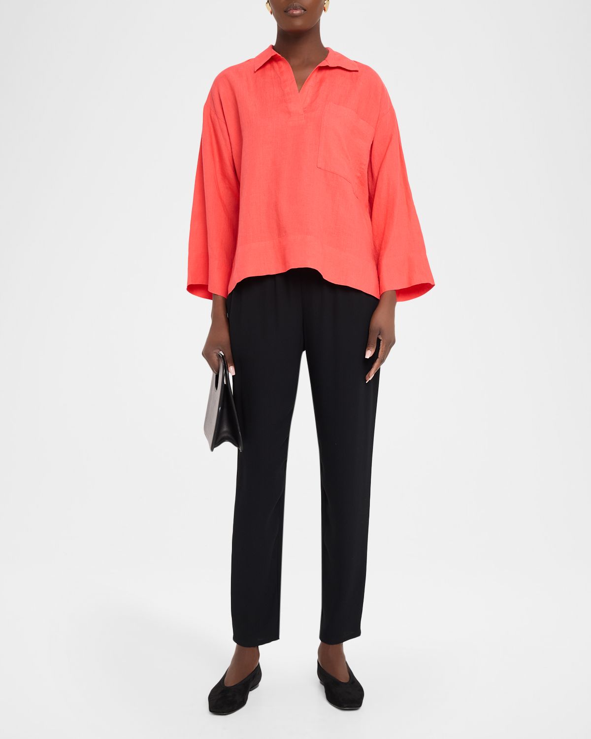 Eileen Fisher Boxy Organic Linen Shirt