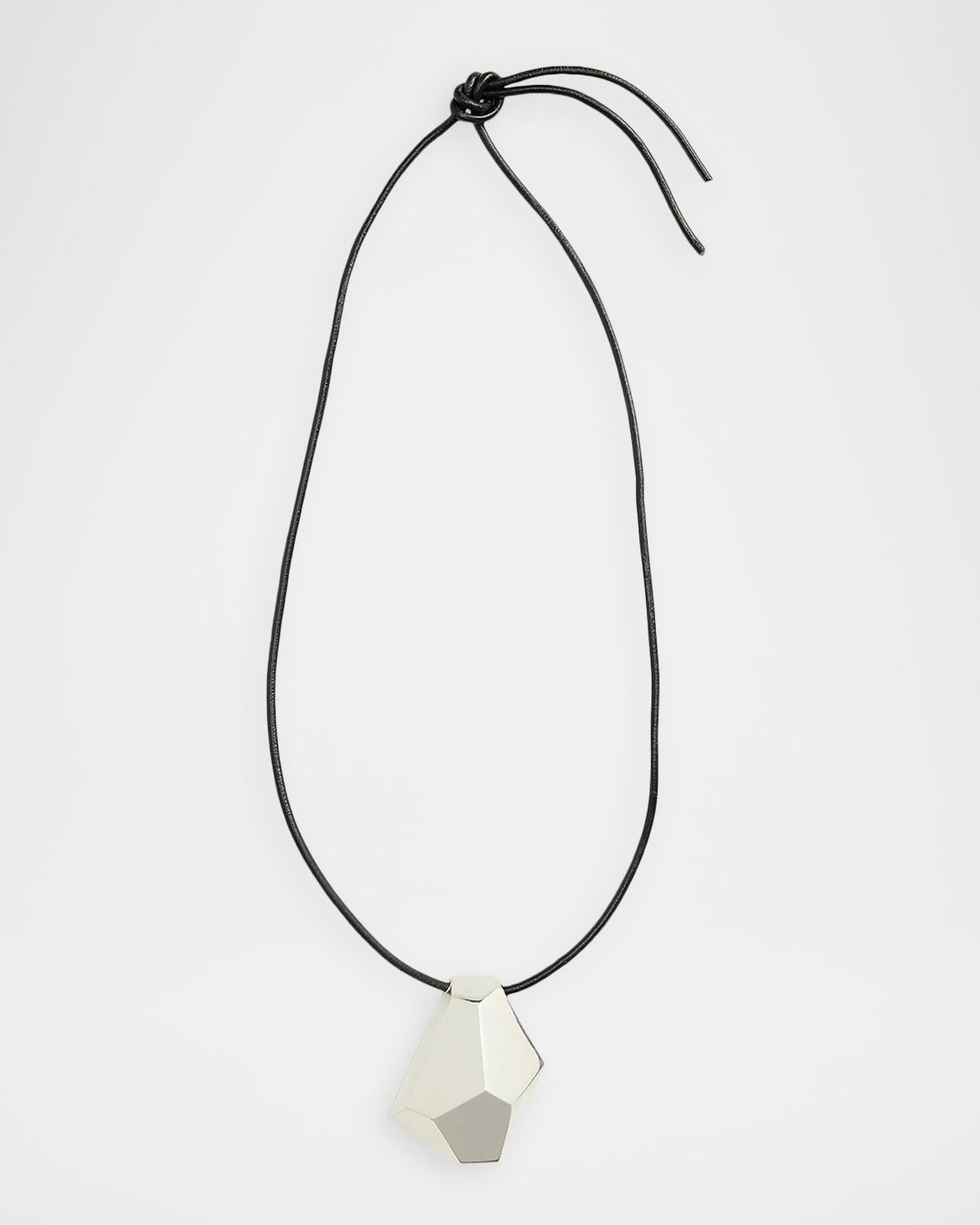 Ralph Lauren Collection Brass Pendant Leather Necklace