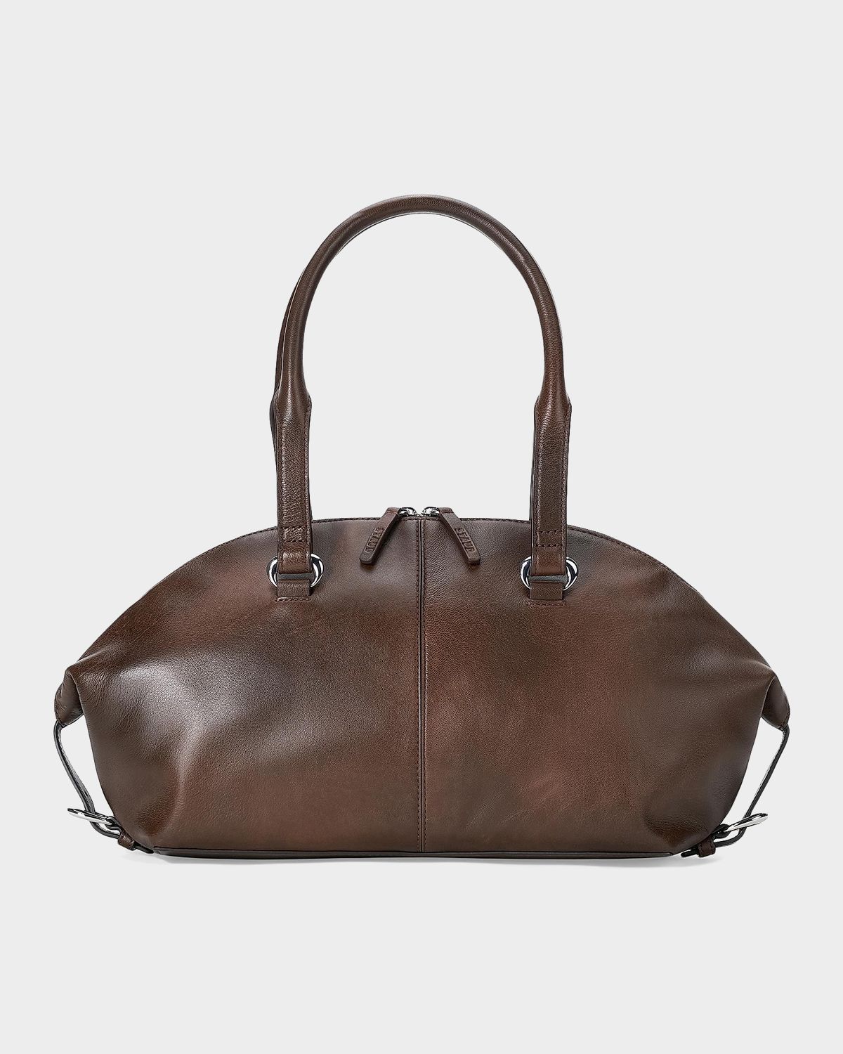 STAUD Hester Distressed Leather Shoulder Bag