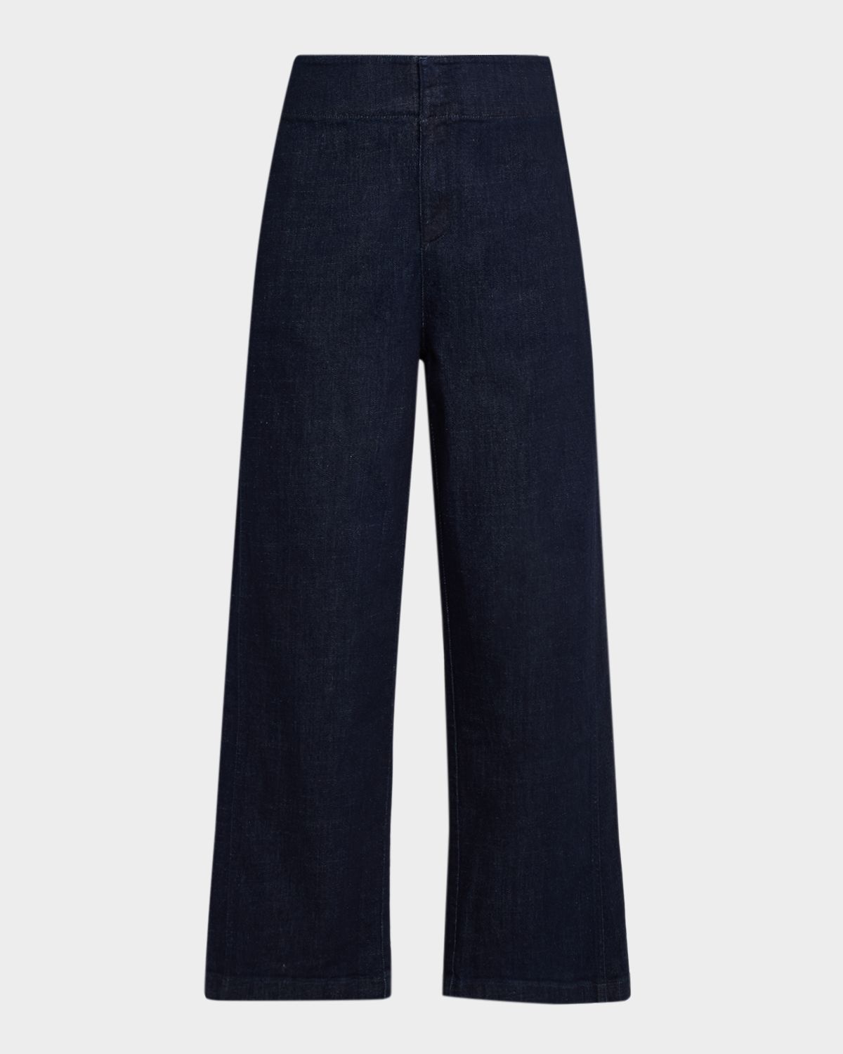 Eileen Fisher Cropped Wide-Leg Denim Jeans