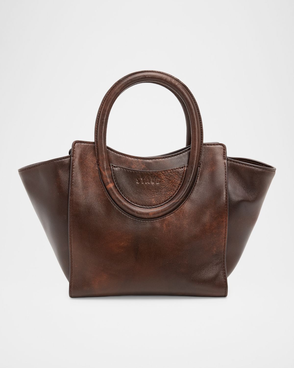 STAUD Mini Maude Leather Tote Bag