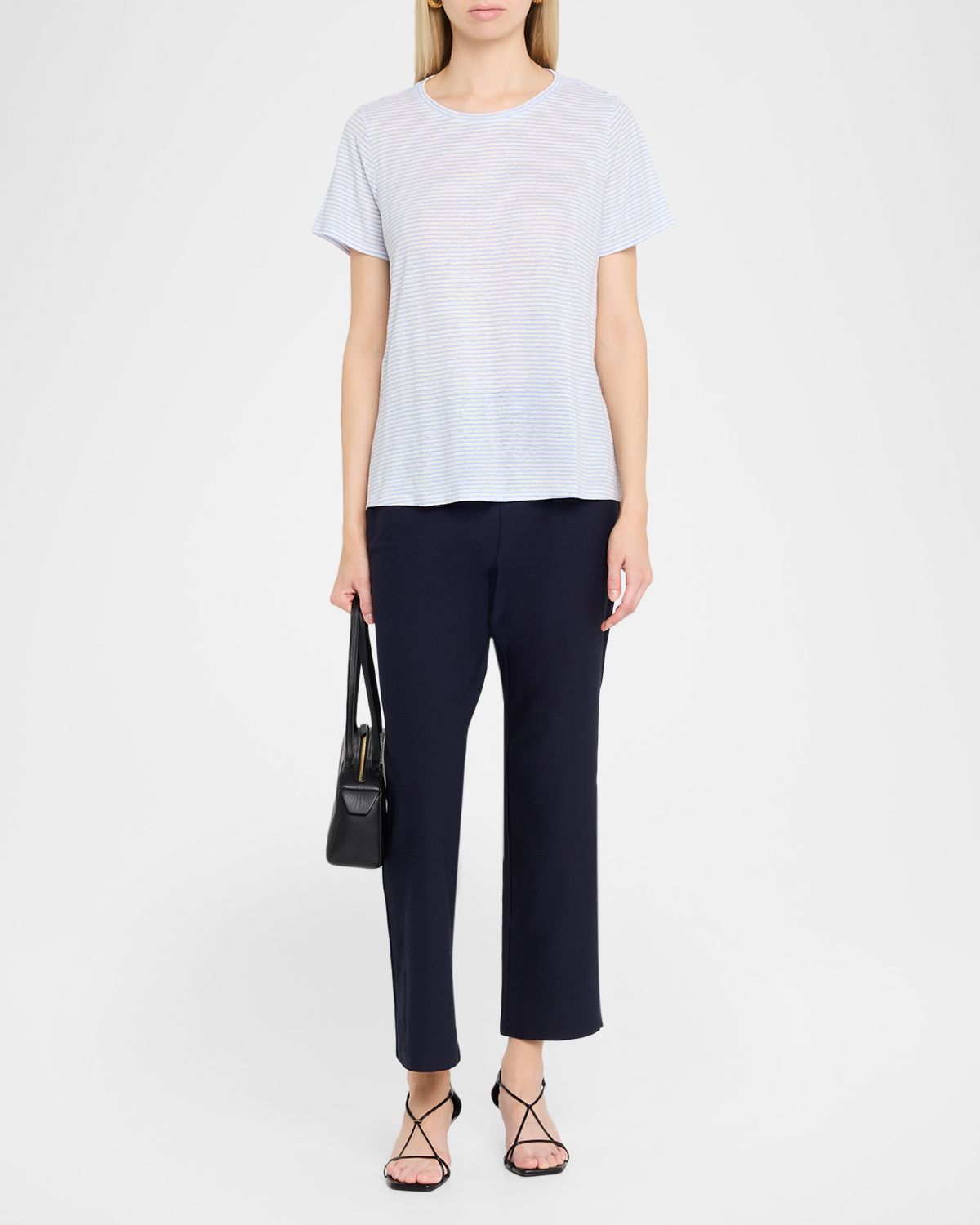 Eileen Fisher Stretch Ponte Cropped Kick-Flare Pants
