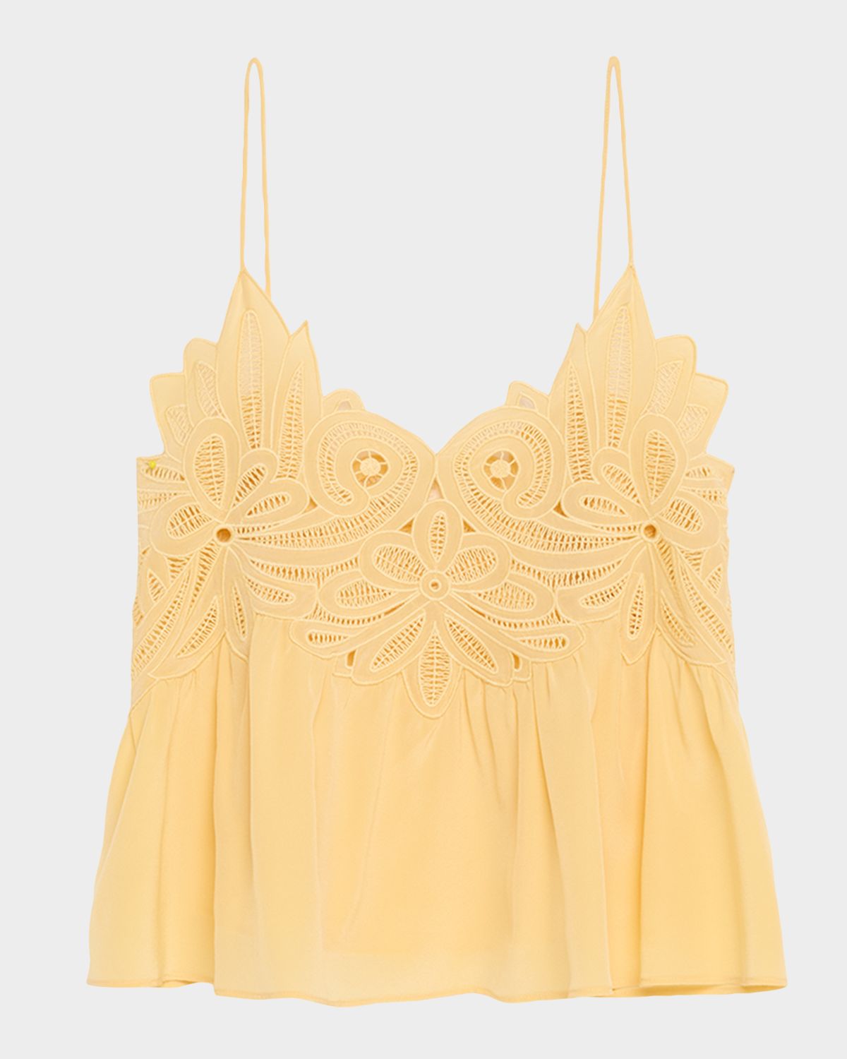 Ulla Johnson Rosie Embroidered Silk Top