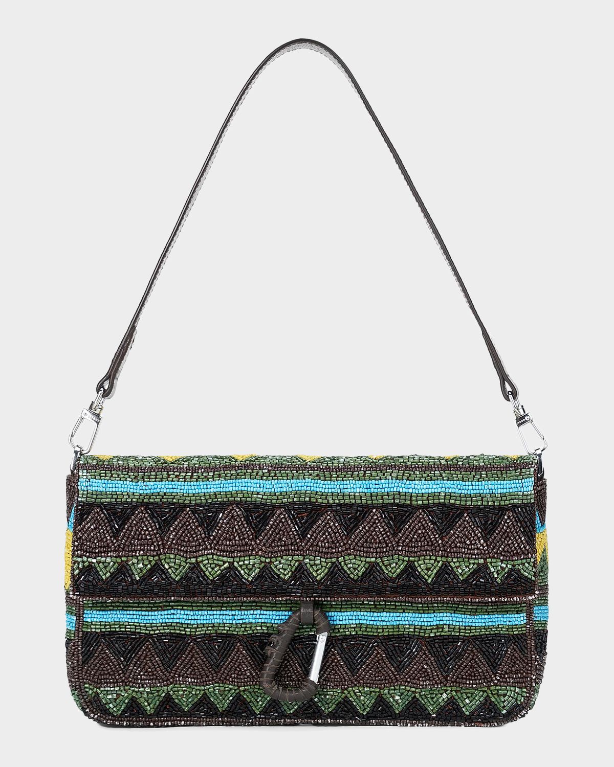 STAUD Timmy Happy Sack Beaded Shoulder Bag