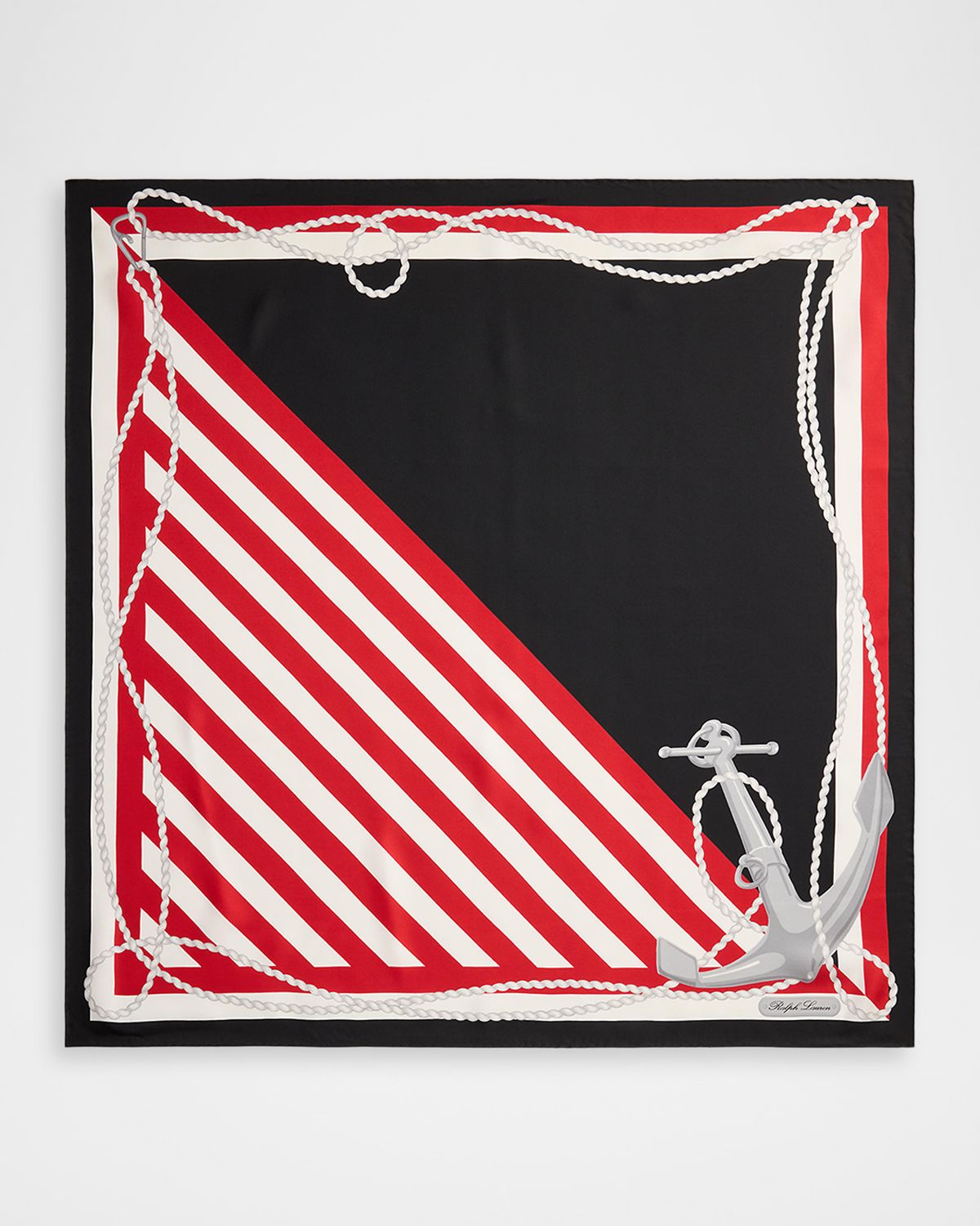 Ralph Lauren Collection Anchor Stripe Silk Scarf
