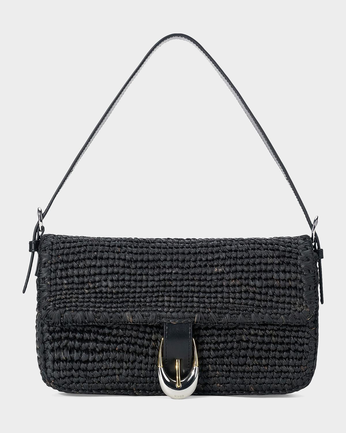 STAUD Harlow Raffia Shoulder Bag