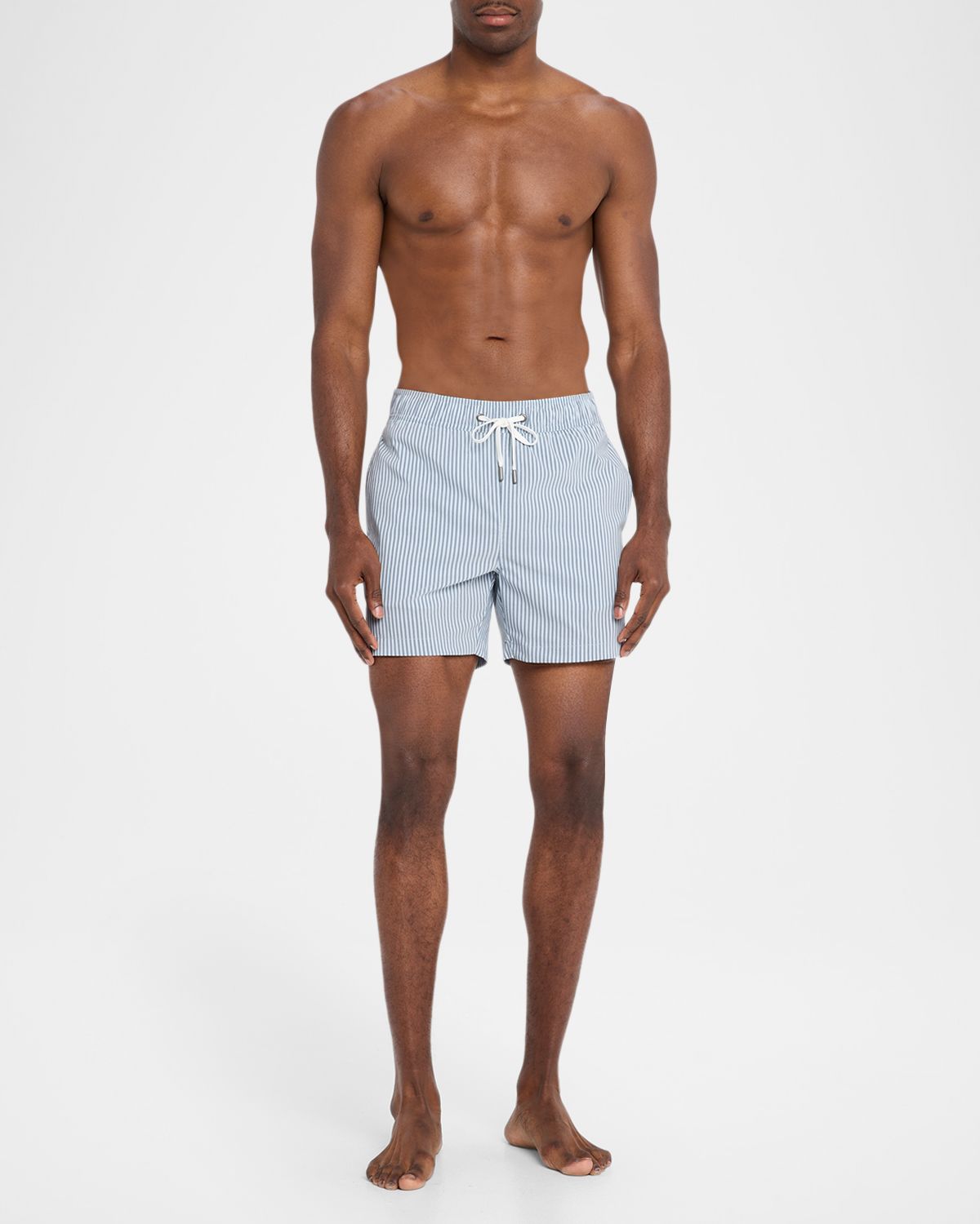 Onia Men 's Charles 5" Inseam Stripe Swim Trunks