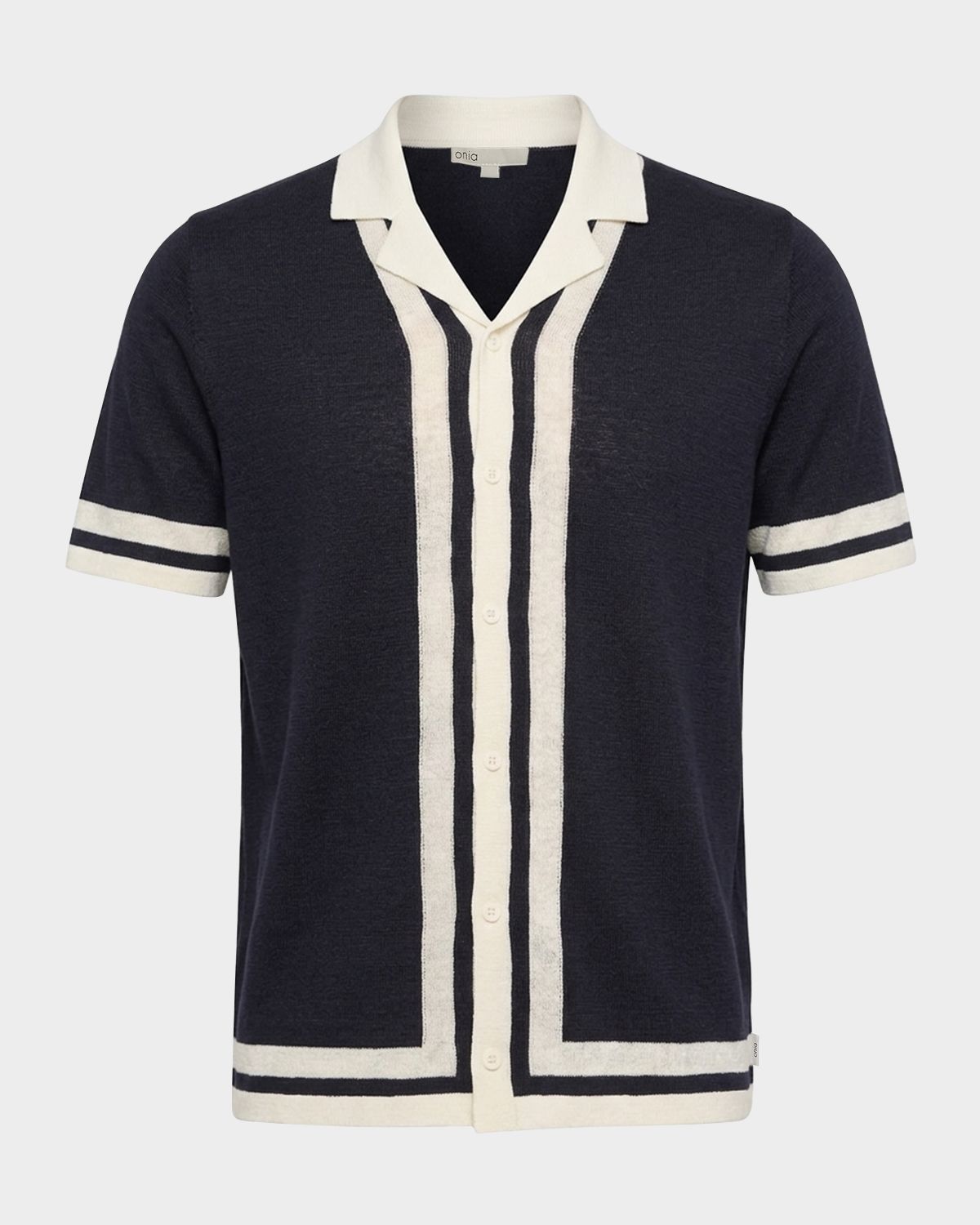 Onia Men 's Linen Knit Short-Sleeve Camp Shirt