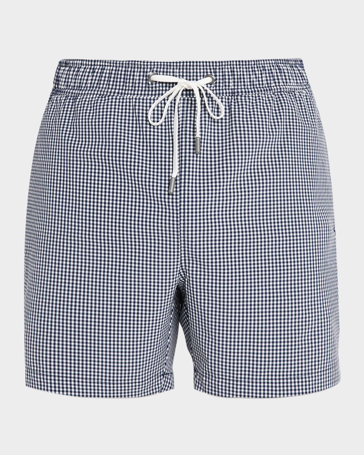 Onia Men 's Charles 5" Inseam Quick-Dry Check Swim Trunks