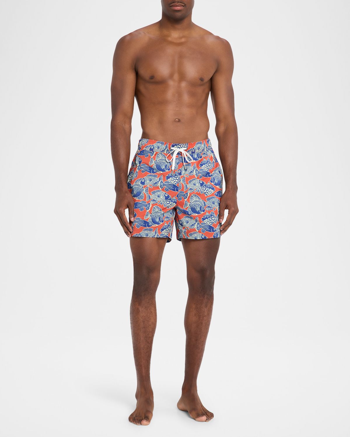 Onia Men 's Charles 5" Inseam Fish Swim Trunks