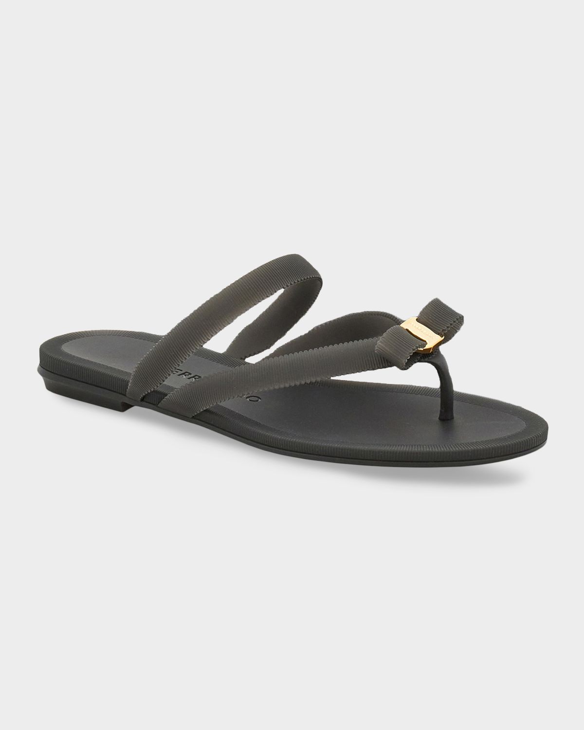 Ferragamo Jealsa Rubber Flat Thong Sandals - Women's Shoes