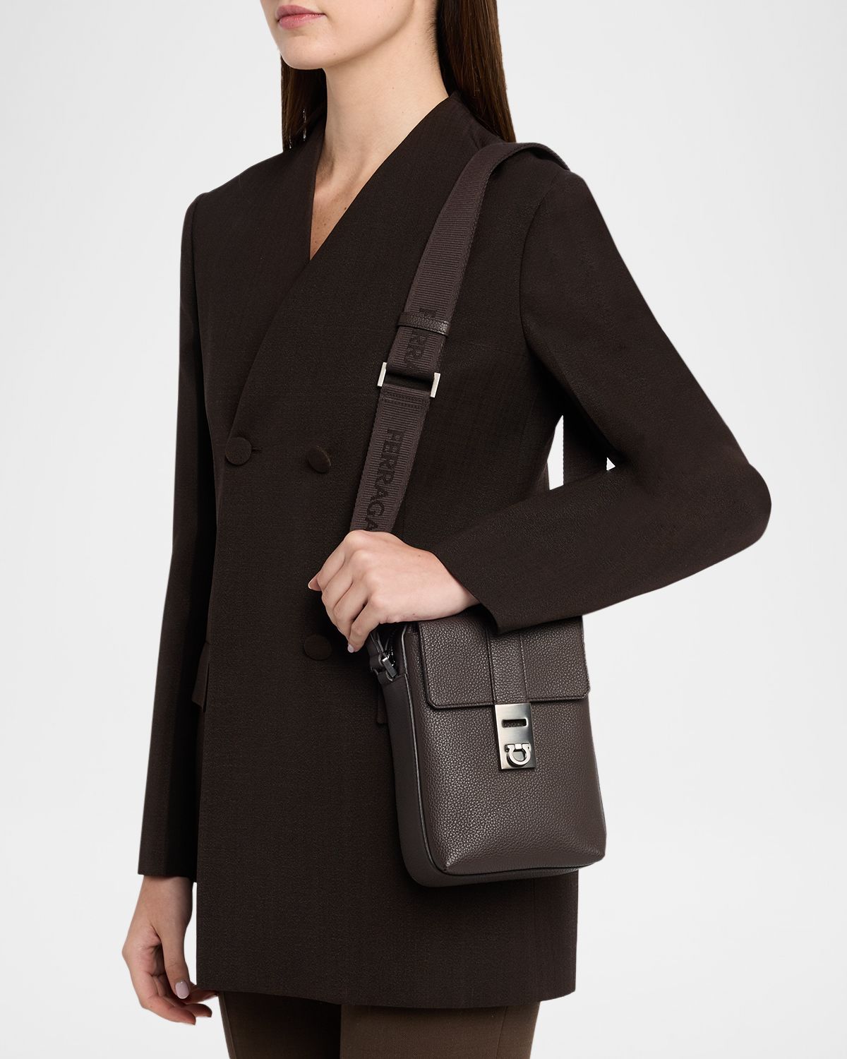 Ferragamo Hug Medium Leather Shoulder Bag | Thumbnail 6