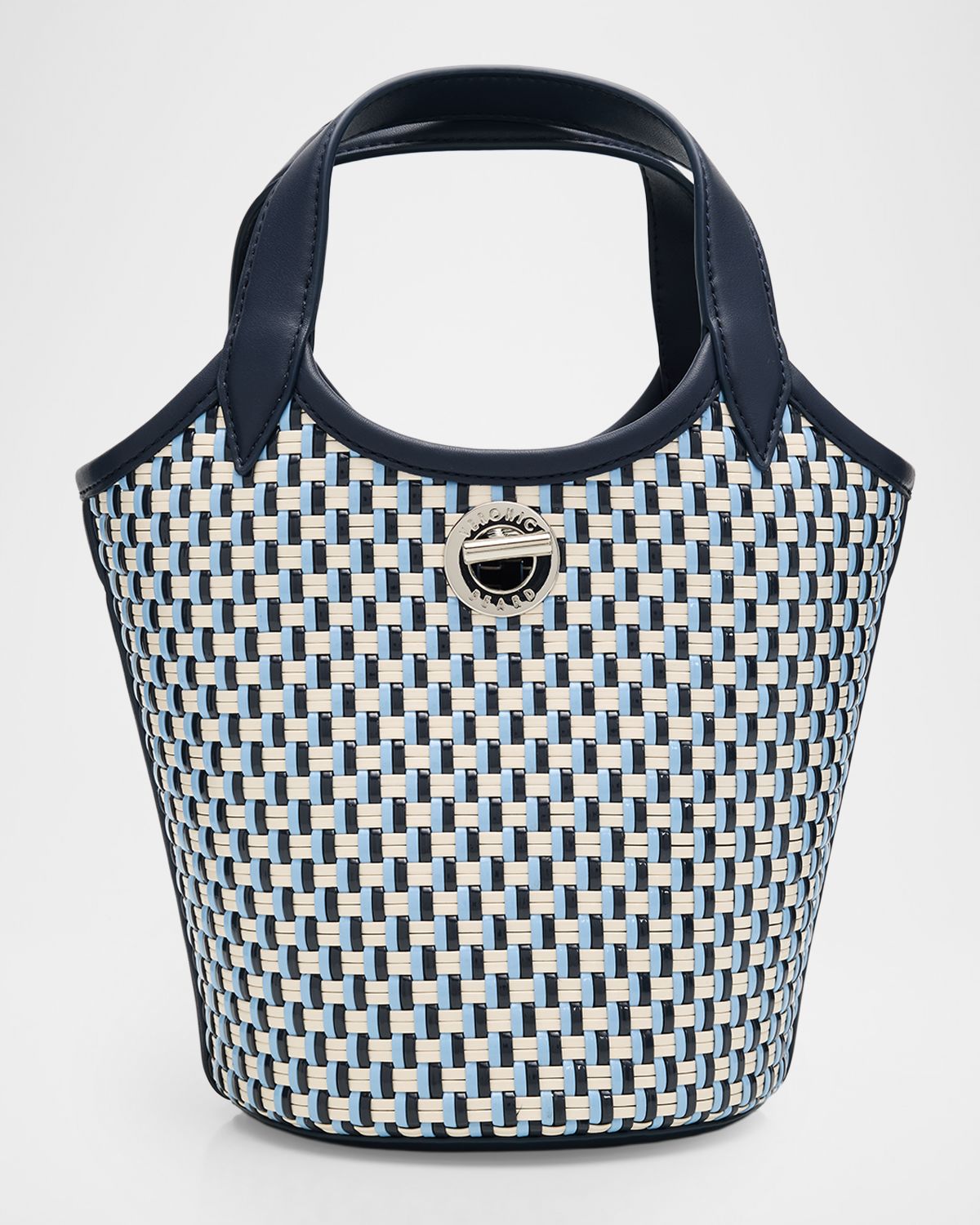 Veronica Beard Anchor Woven Vegan Leather Top-Handle Bag