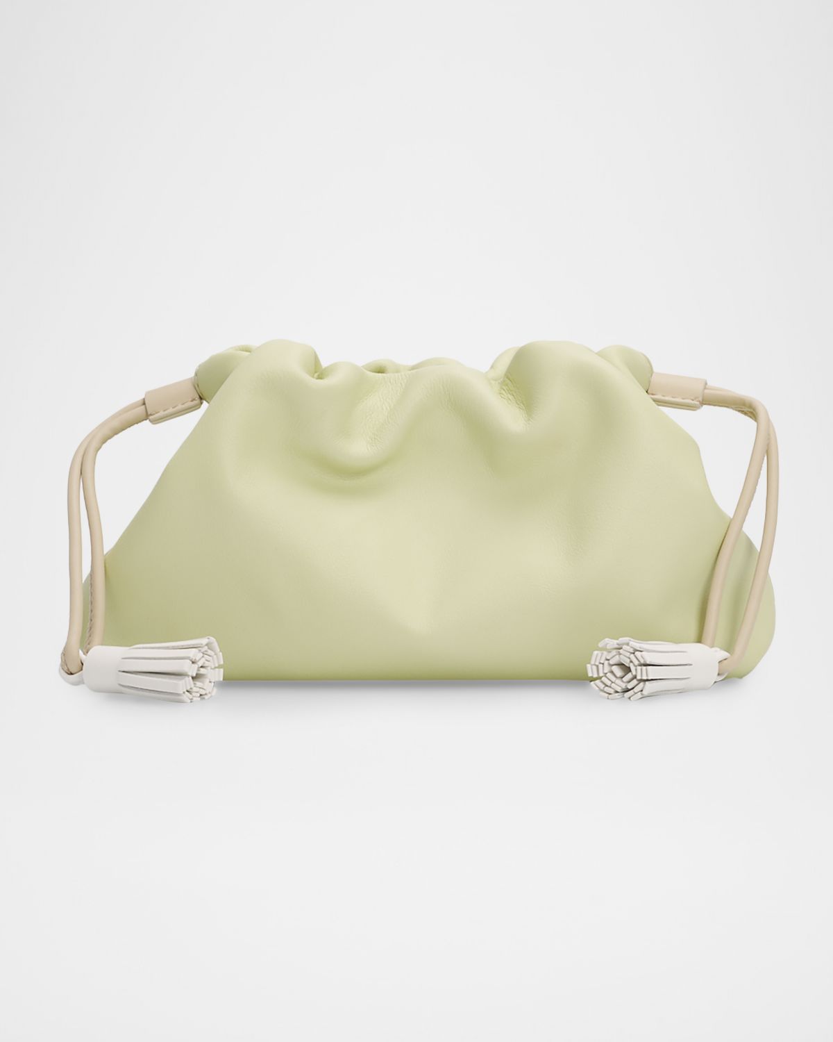 Veronica Beard Stash Small Leather Drawstring Clutch Bag