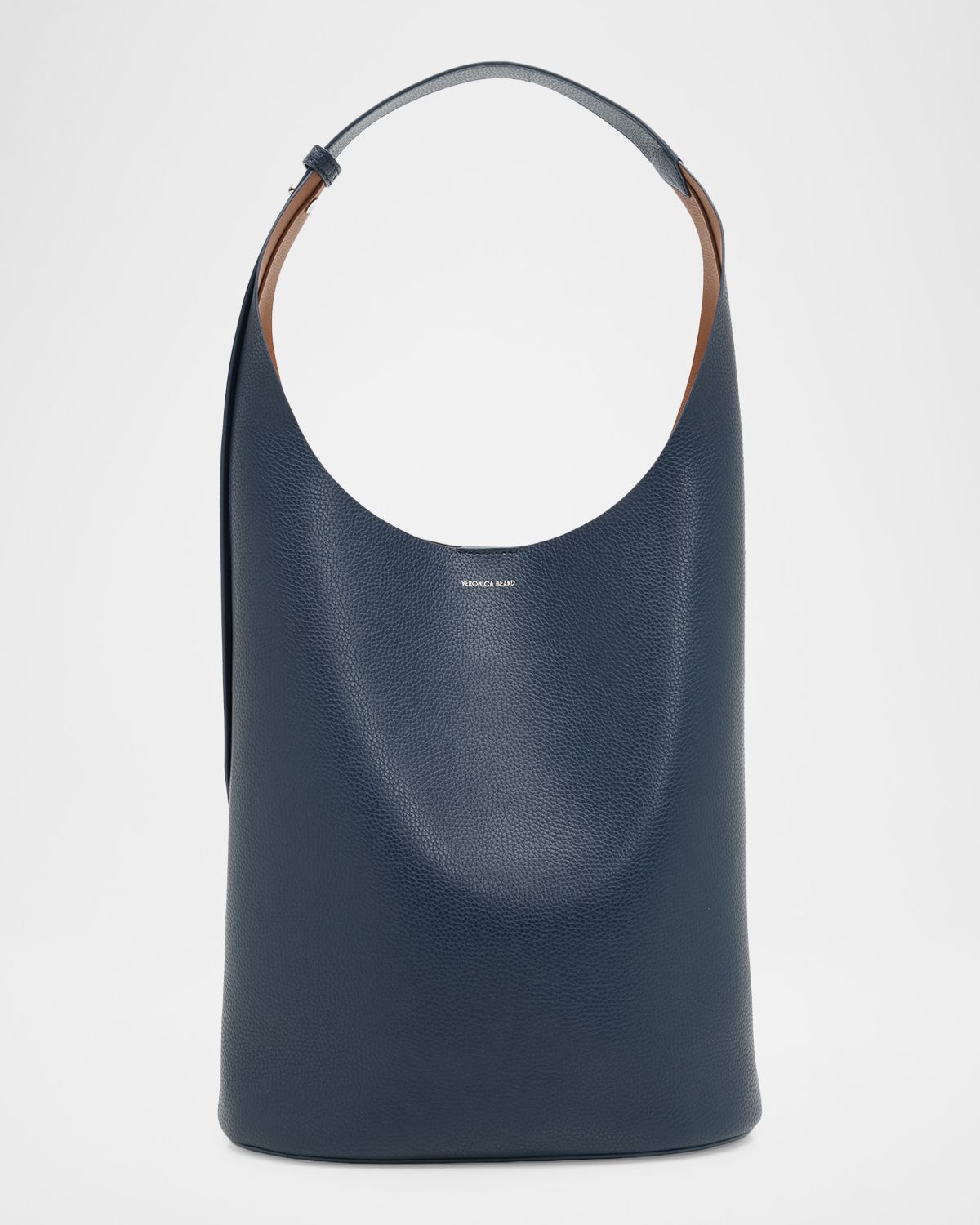 Veronica Beard Loop Large Pebbled Leather Shoulder Bag
